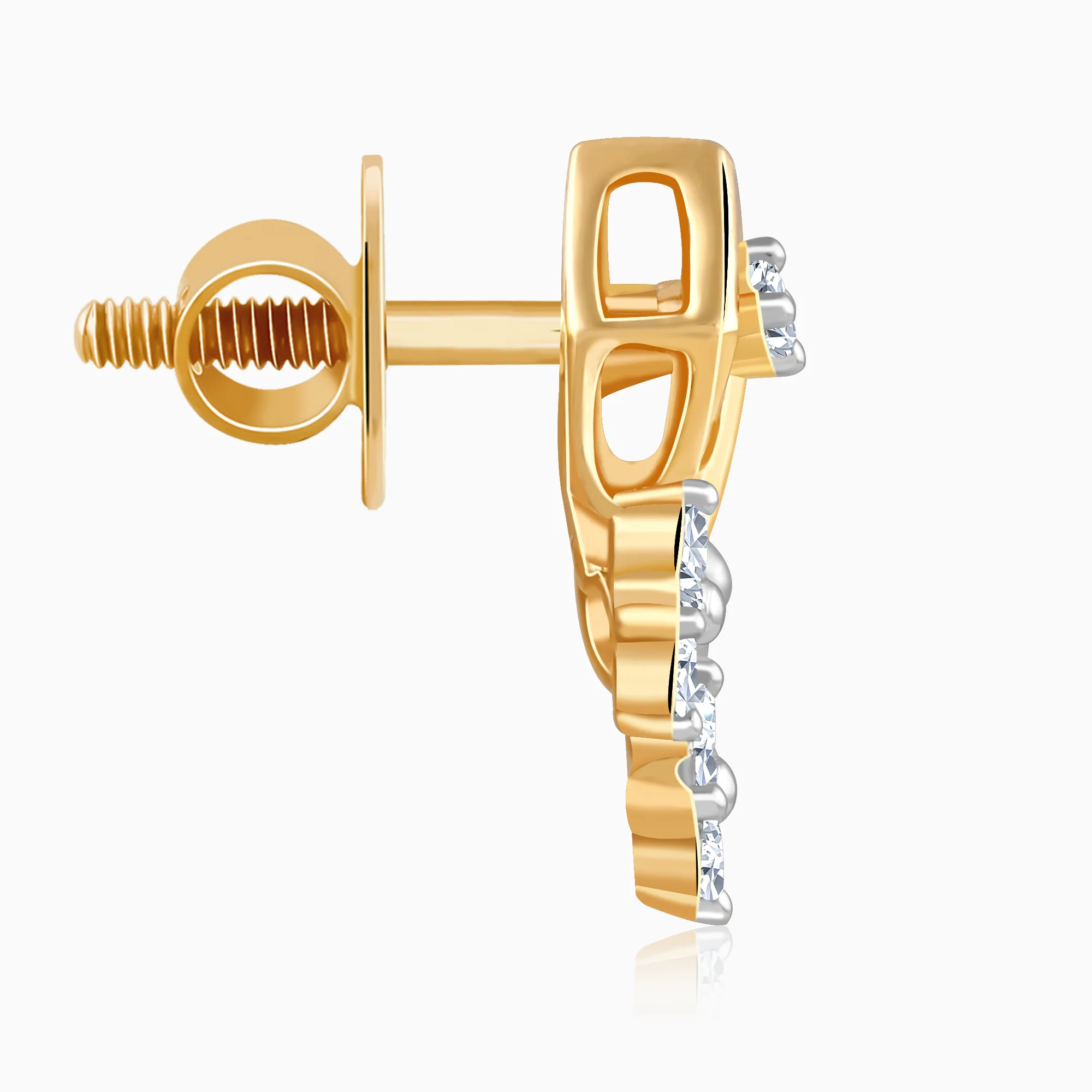 Gold Auric Lab Grown Diamond Earrings - Image 5