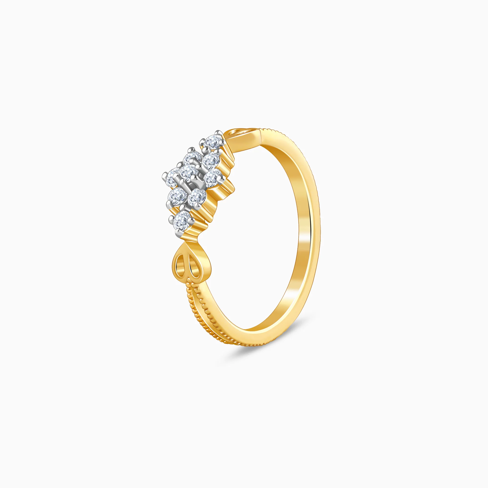 Gold Auric Petal Lab Grown Diamond Ring - Image 4