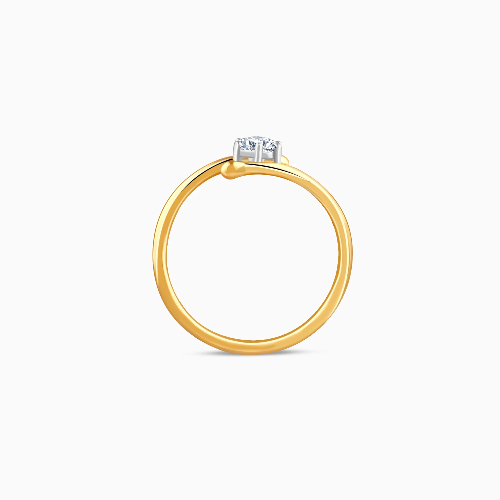 Gold Auric Solitaire Lab Grown Diamond Ring - Image 5