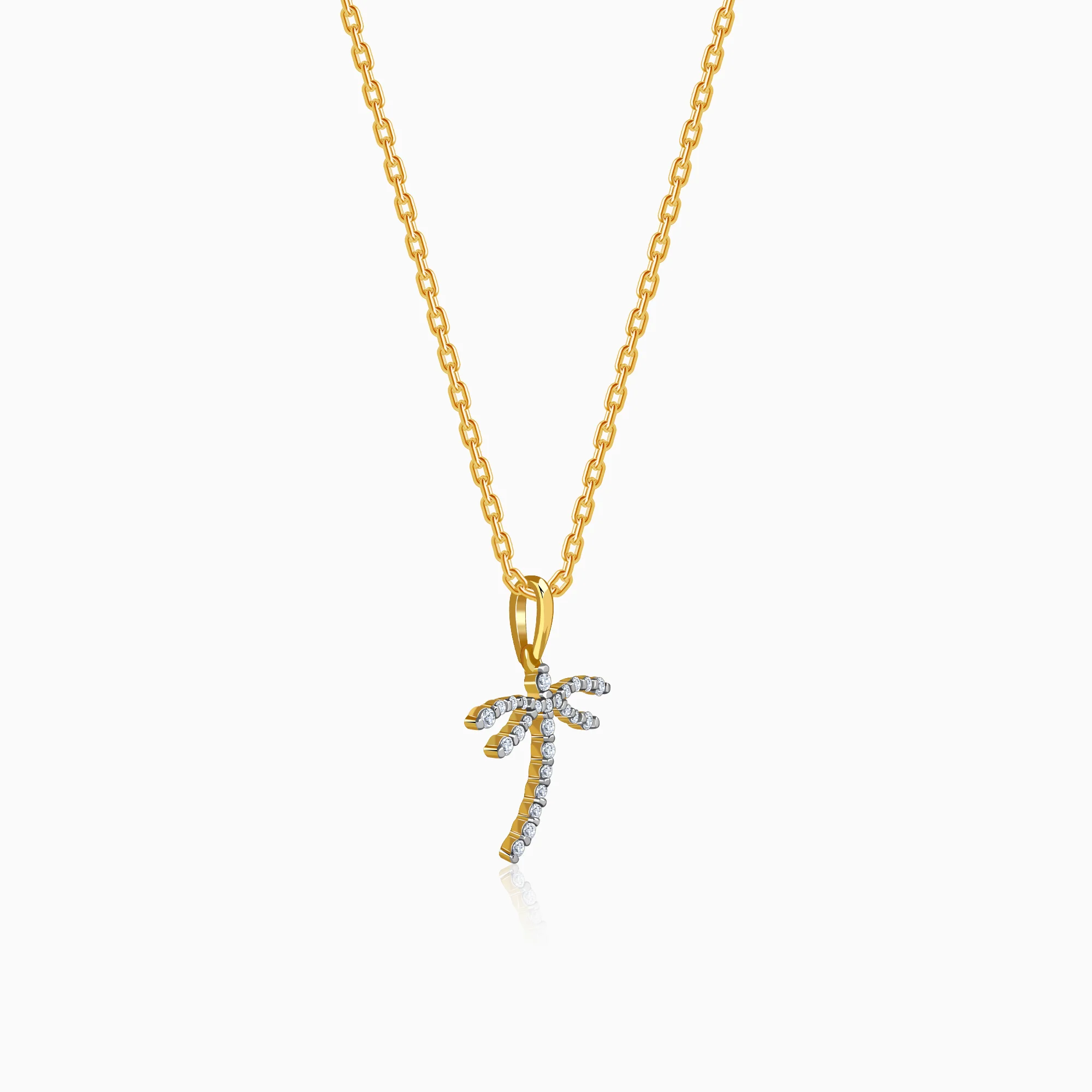 Gold Aurora Dragonfly Lab Grown Diamond Pendant - Image 4