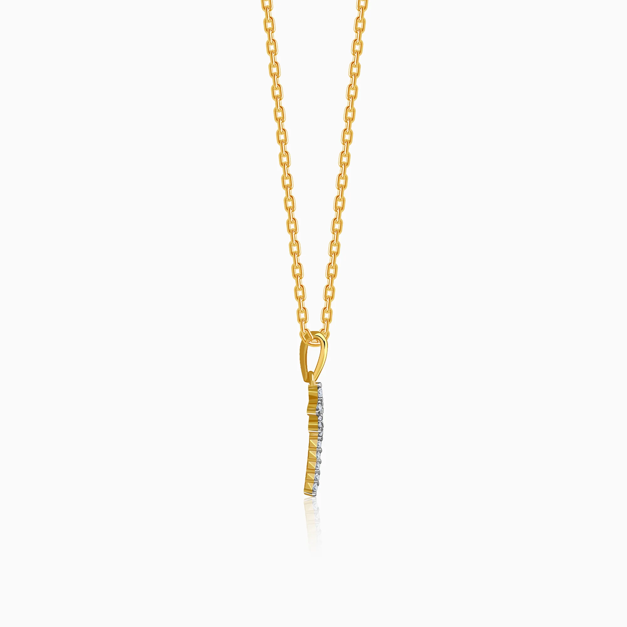 Gold Aurora Dragonfly Lab Grown Diamond Pendant - Image 5