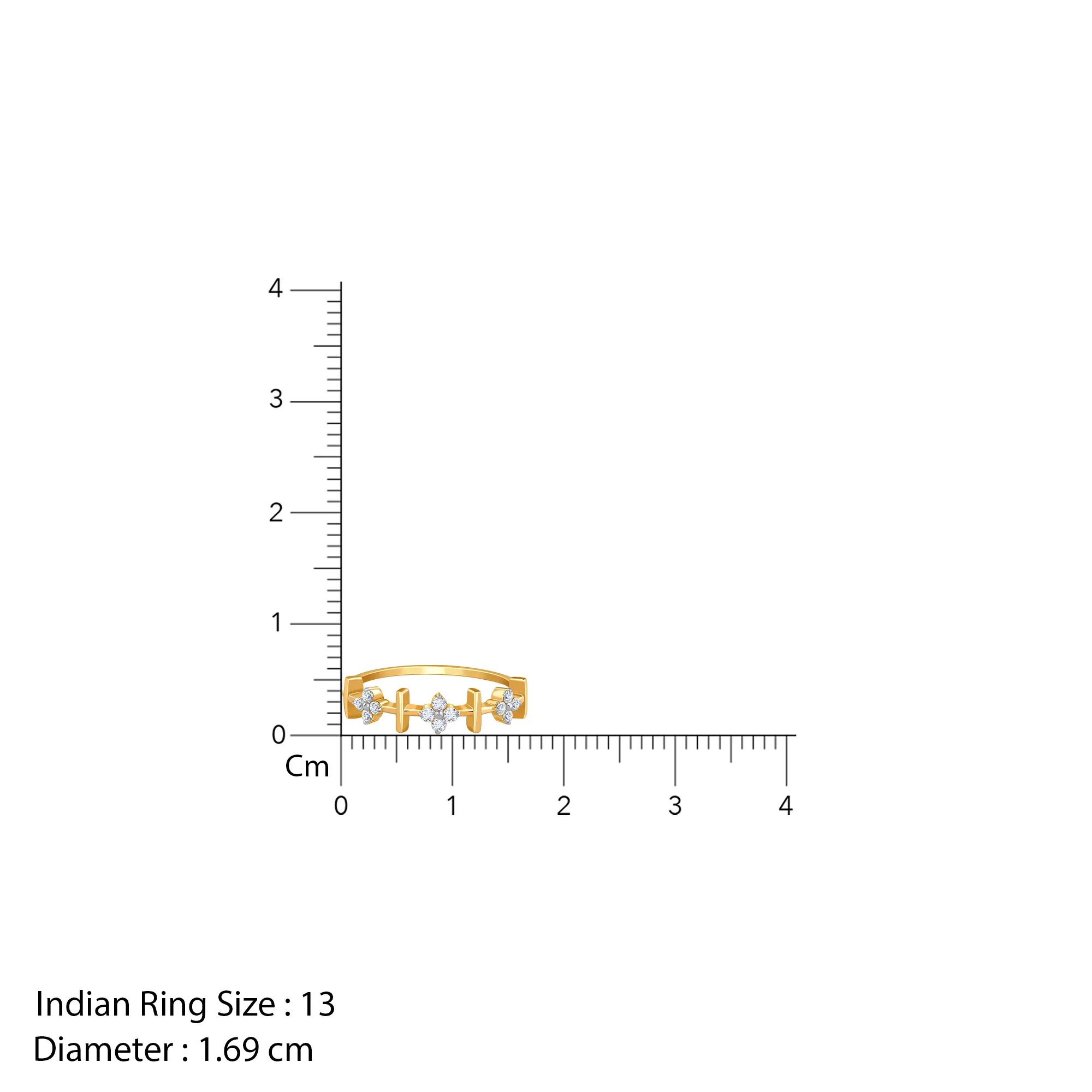 Gold Aurora Flower Lab Grown Diamond Ring - Image 6
