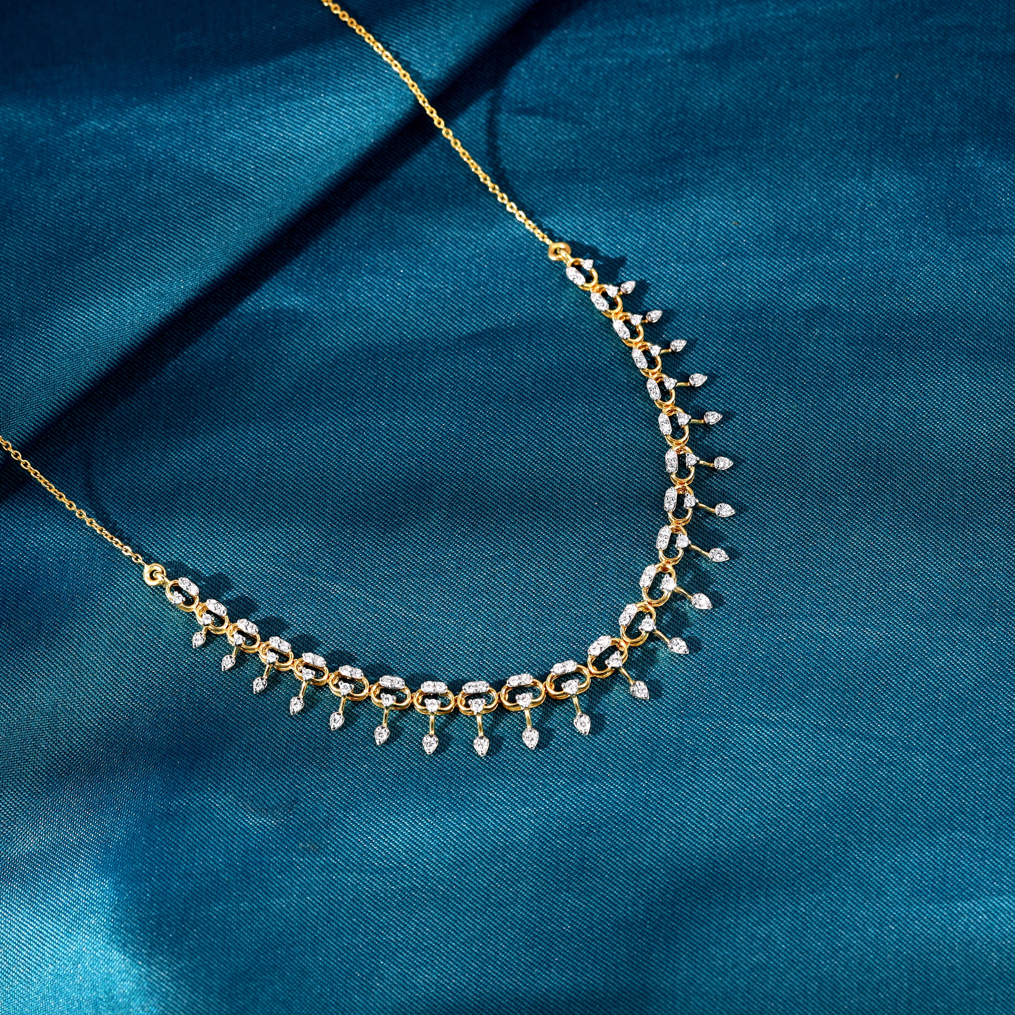Gold Aurora Lab Grown Diamond Necklace - Image 2