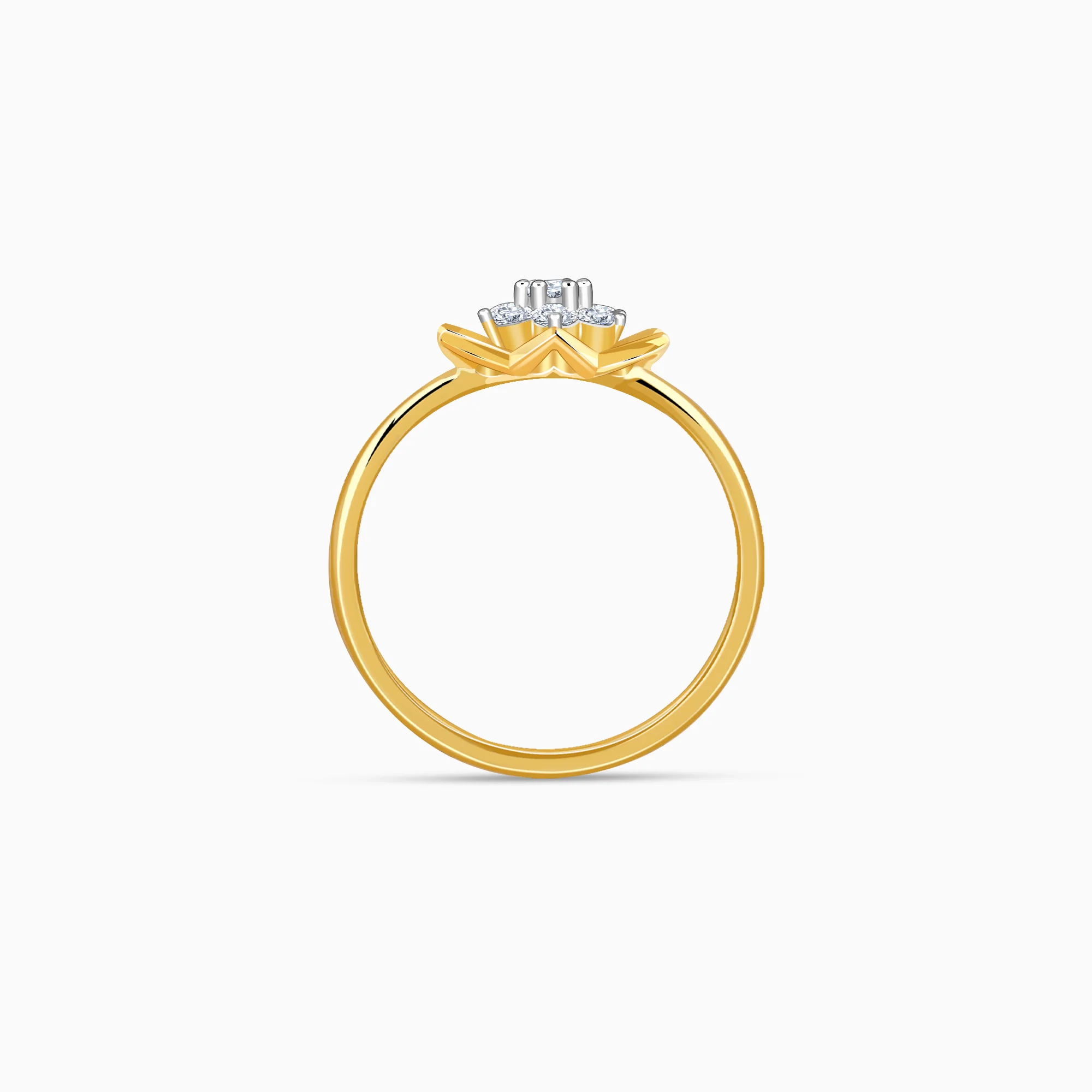 Gold Aurora Star Lab Grown Diamond Ring - Image 5