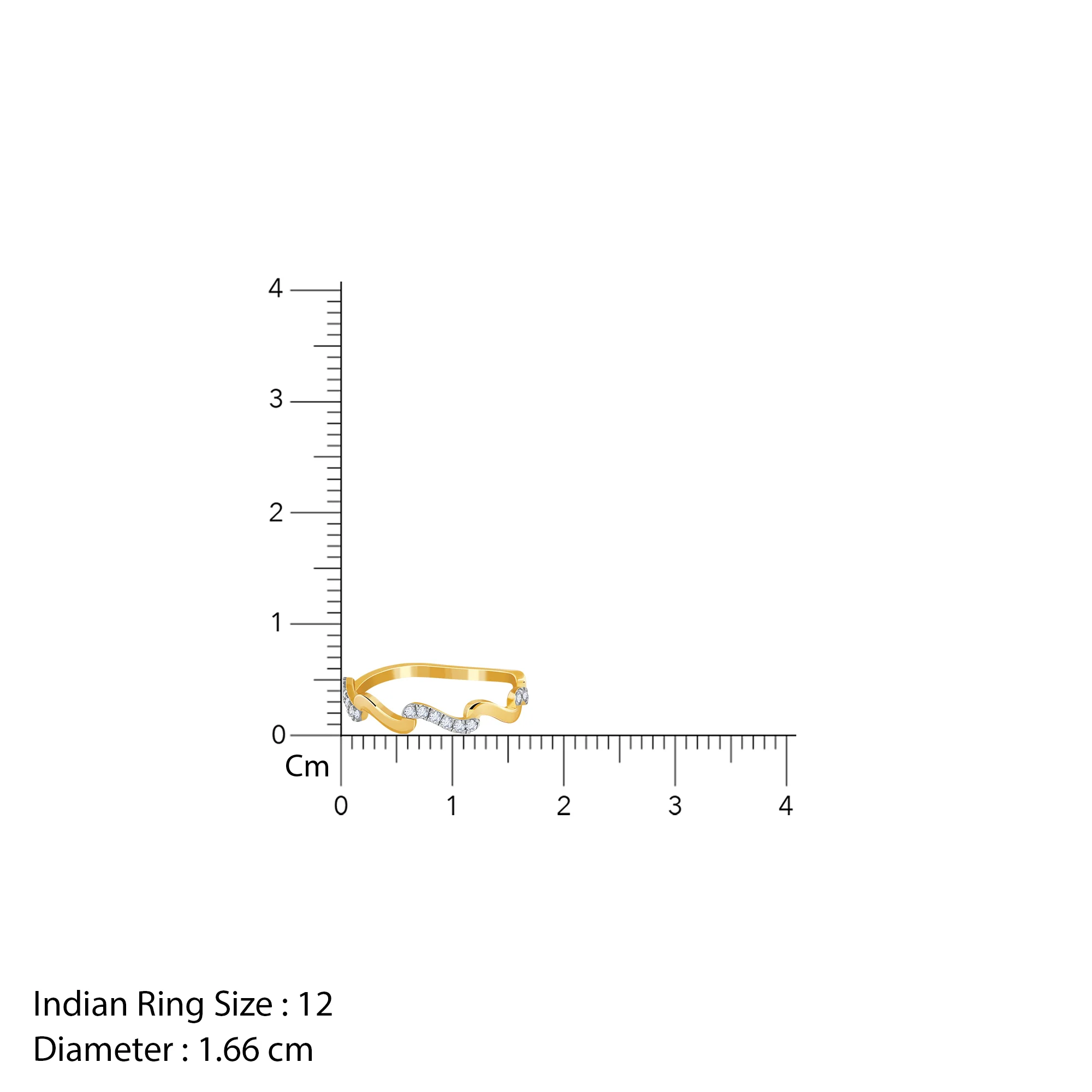 Gold Aurora Zigzag Lab Grown Diamond Ring - Image 6