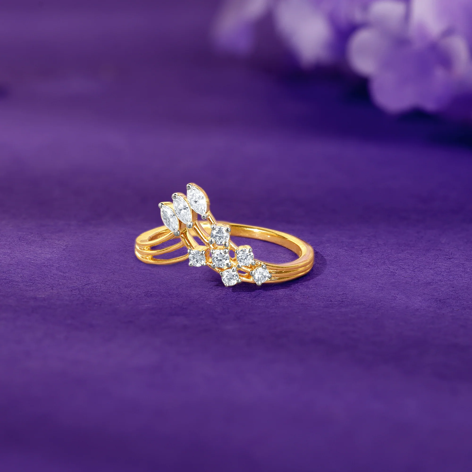 Gold Aveline Lab Grown Diamond Ring - Image 2