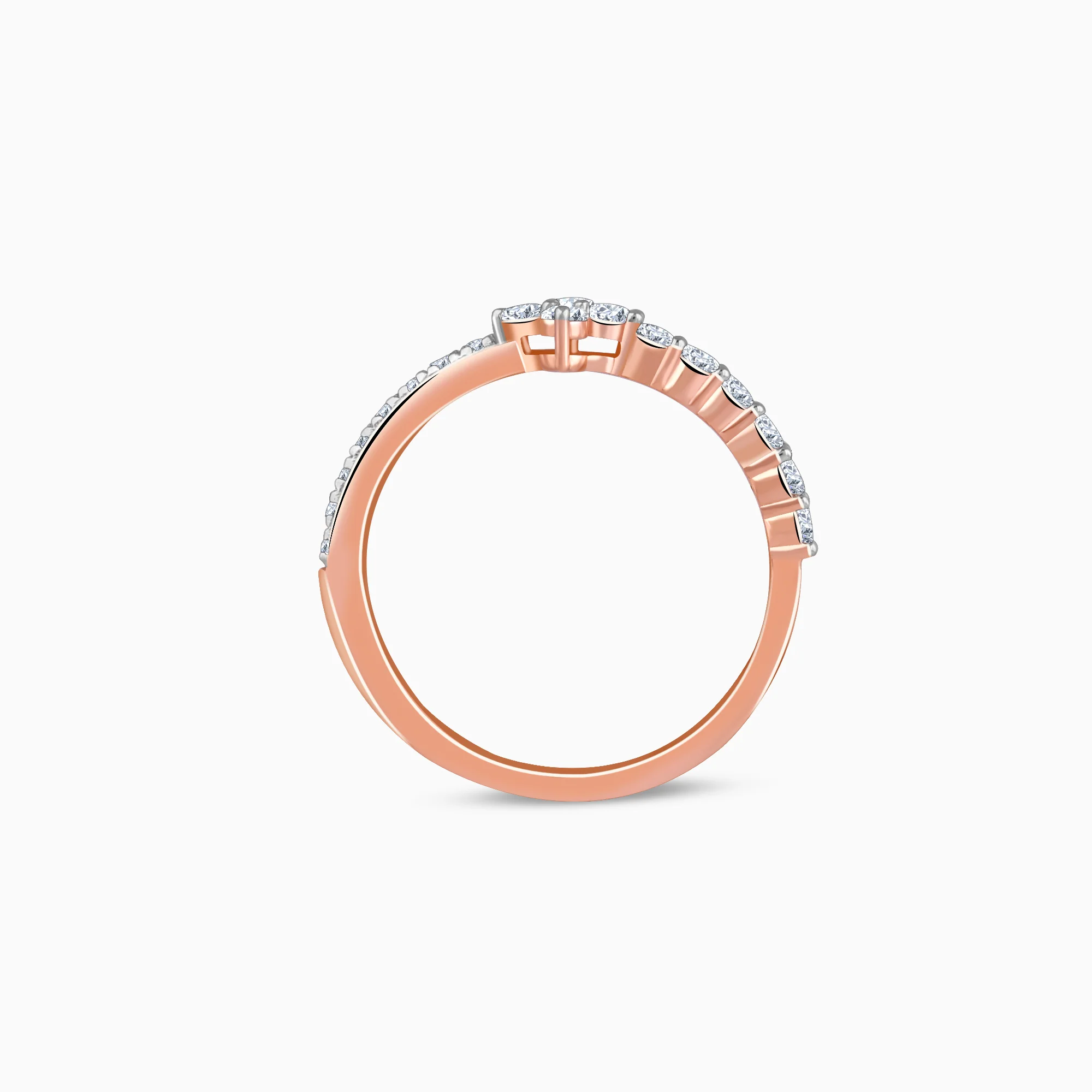 Rose Gold Axis Glow Lab Grown Diamond Ring - Image 5