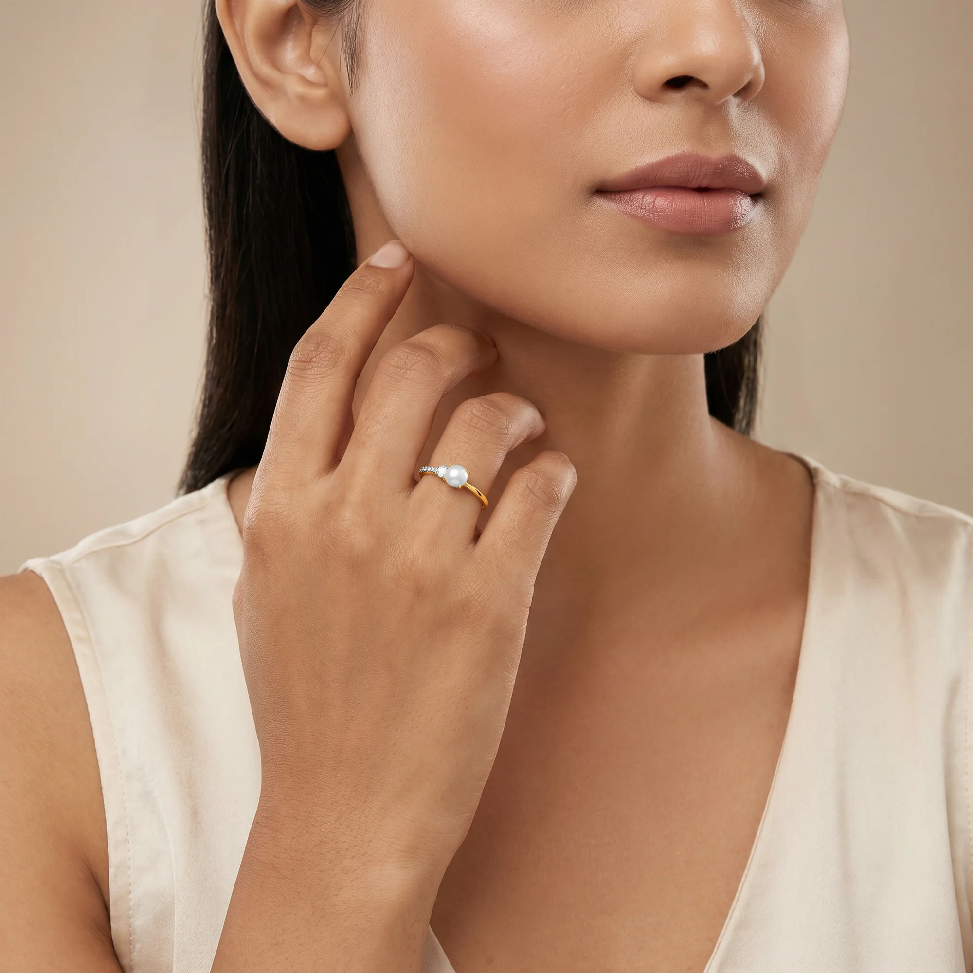 Gold Aziza Lab Grown Diamond Ring (Size 12) - Image 3