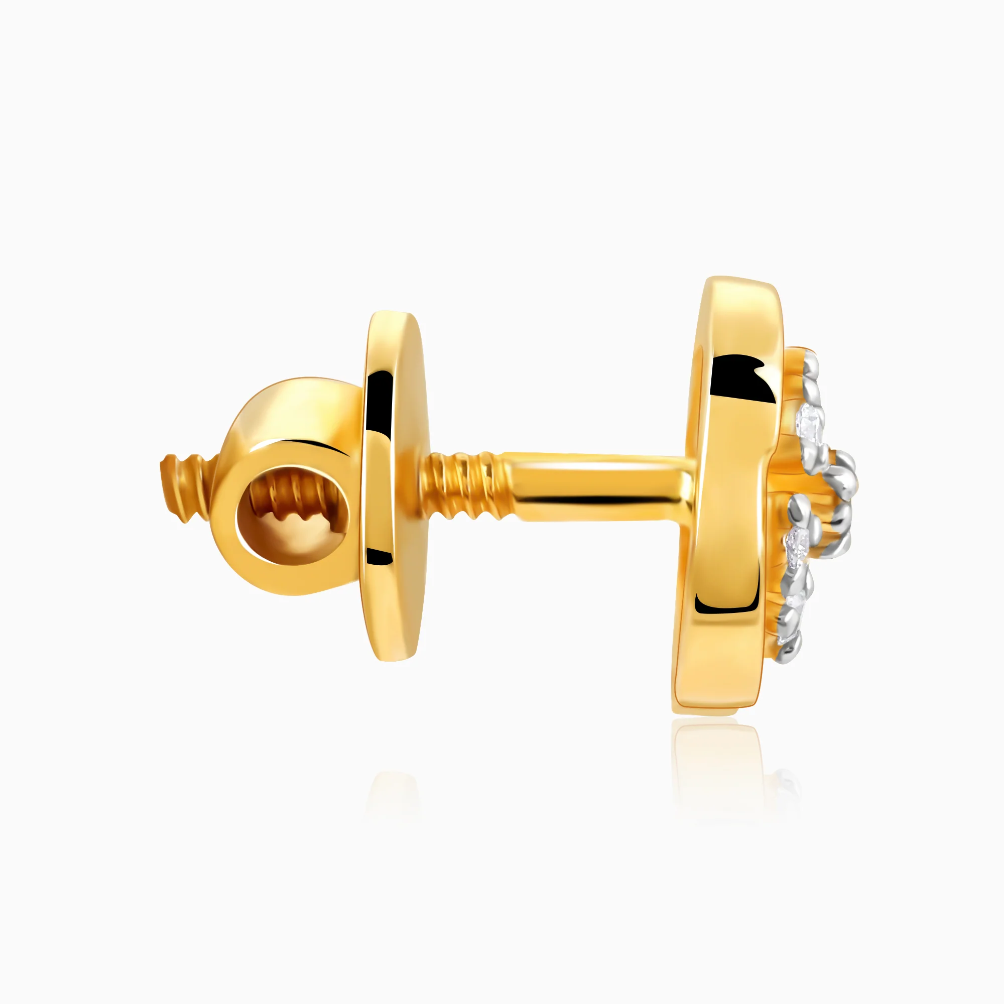 Gold Beauty In Nature Lab Grown Diamond Earrings - Image 5