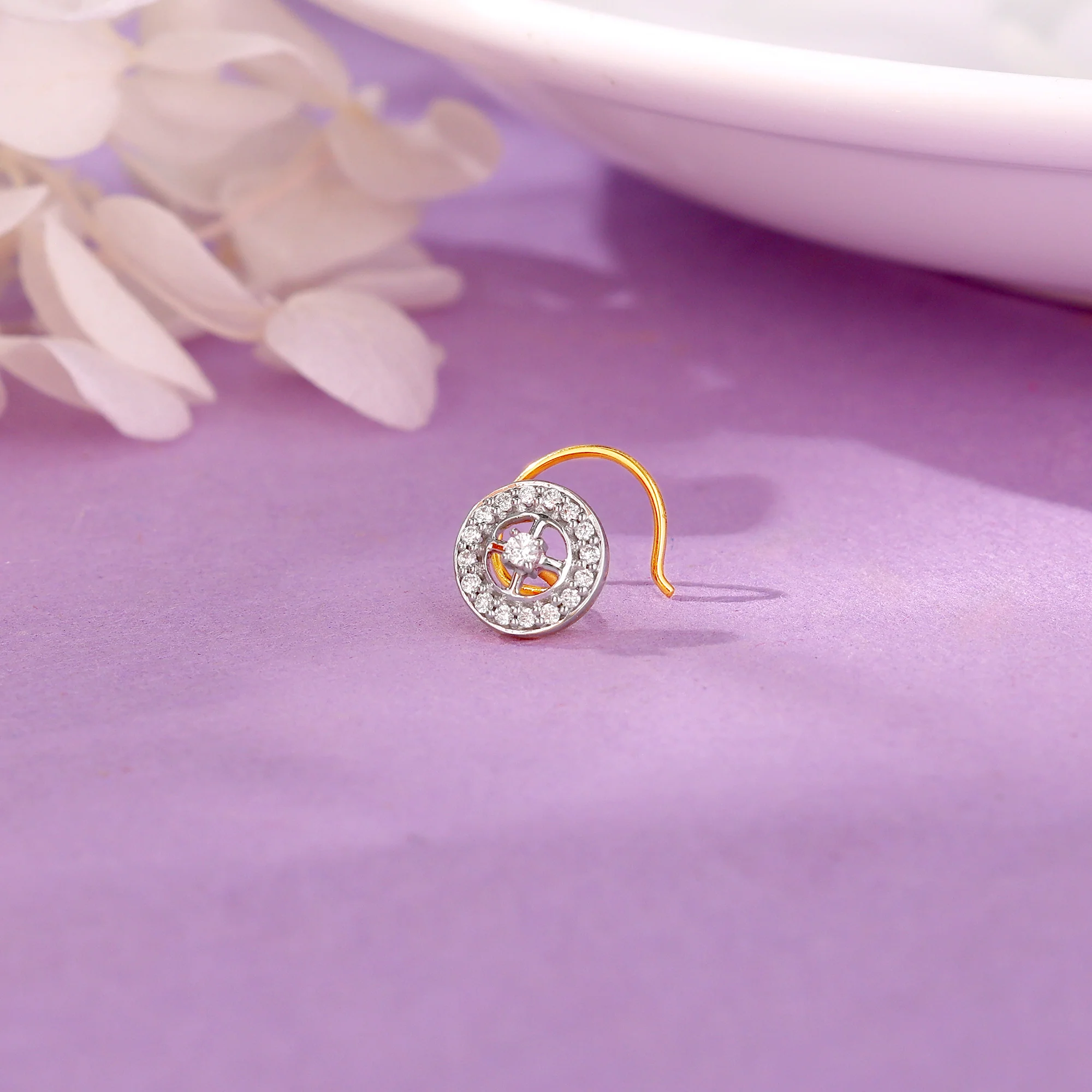 Gold Bliss Diamond Nose Pin - Image 2