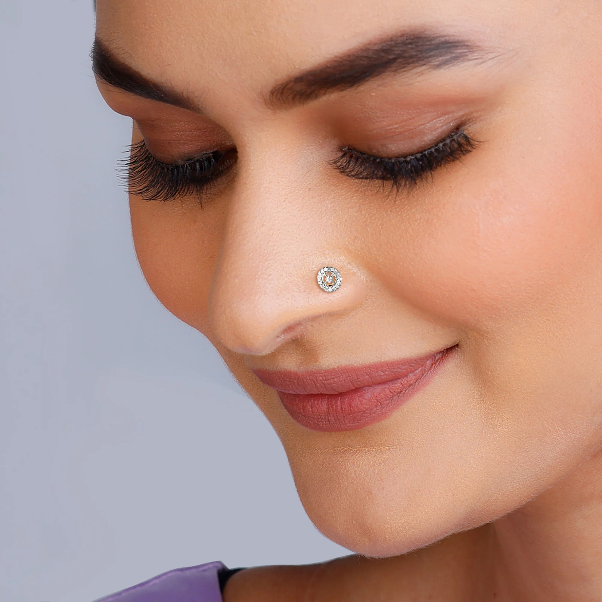 Gold Bliss Diamond Nose Pin - Image 3