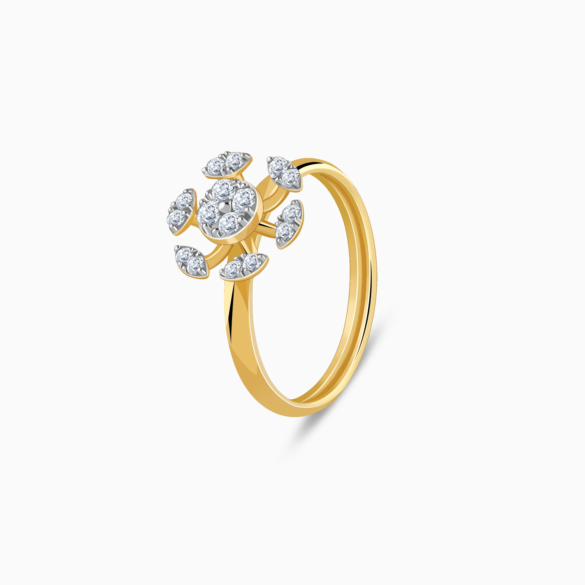 Gold Bloom Burst Lab Grown Diamond Ring - Image 4