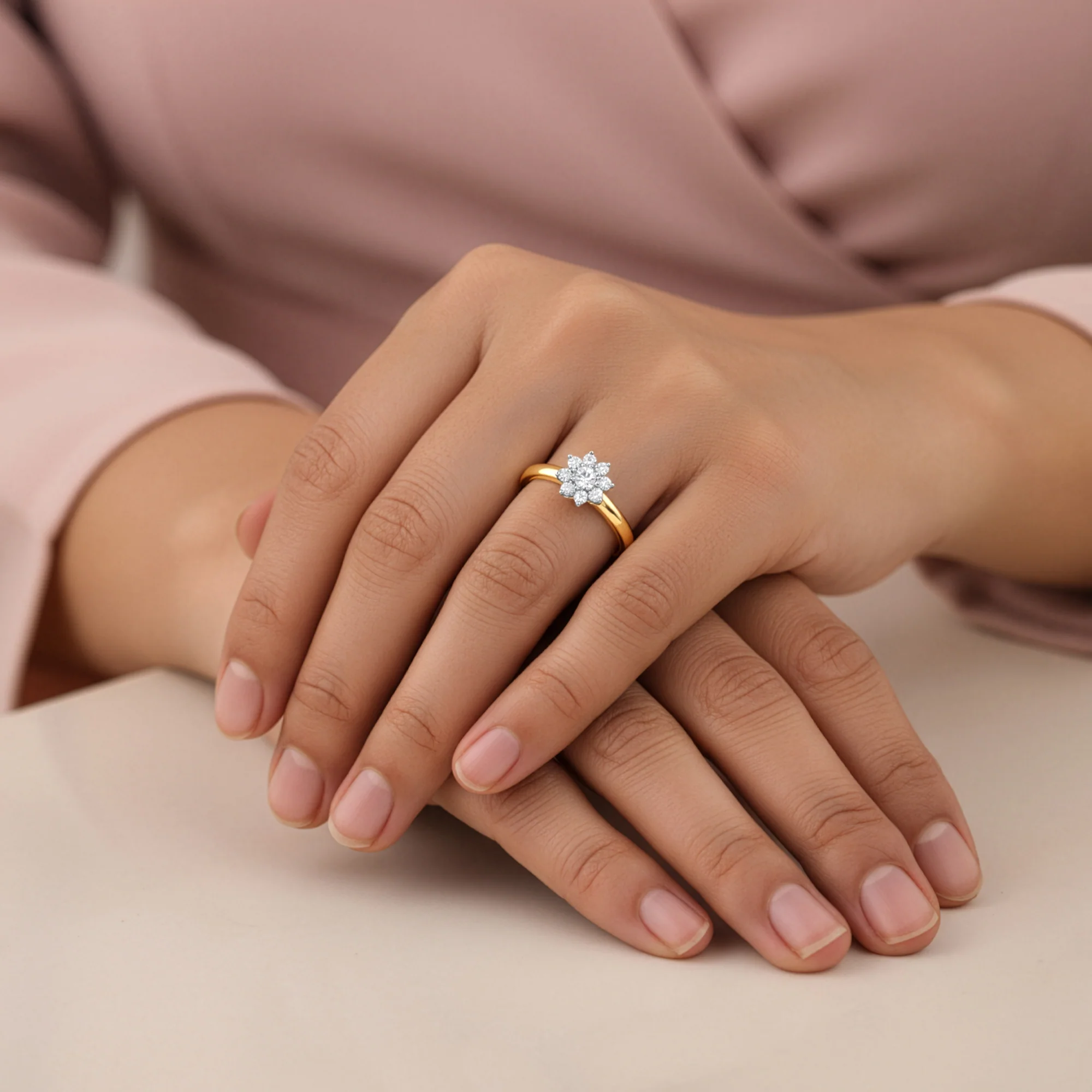Gold Blooming Grace Lab Grown Diamond Ring - Image 3