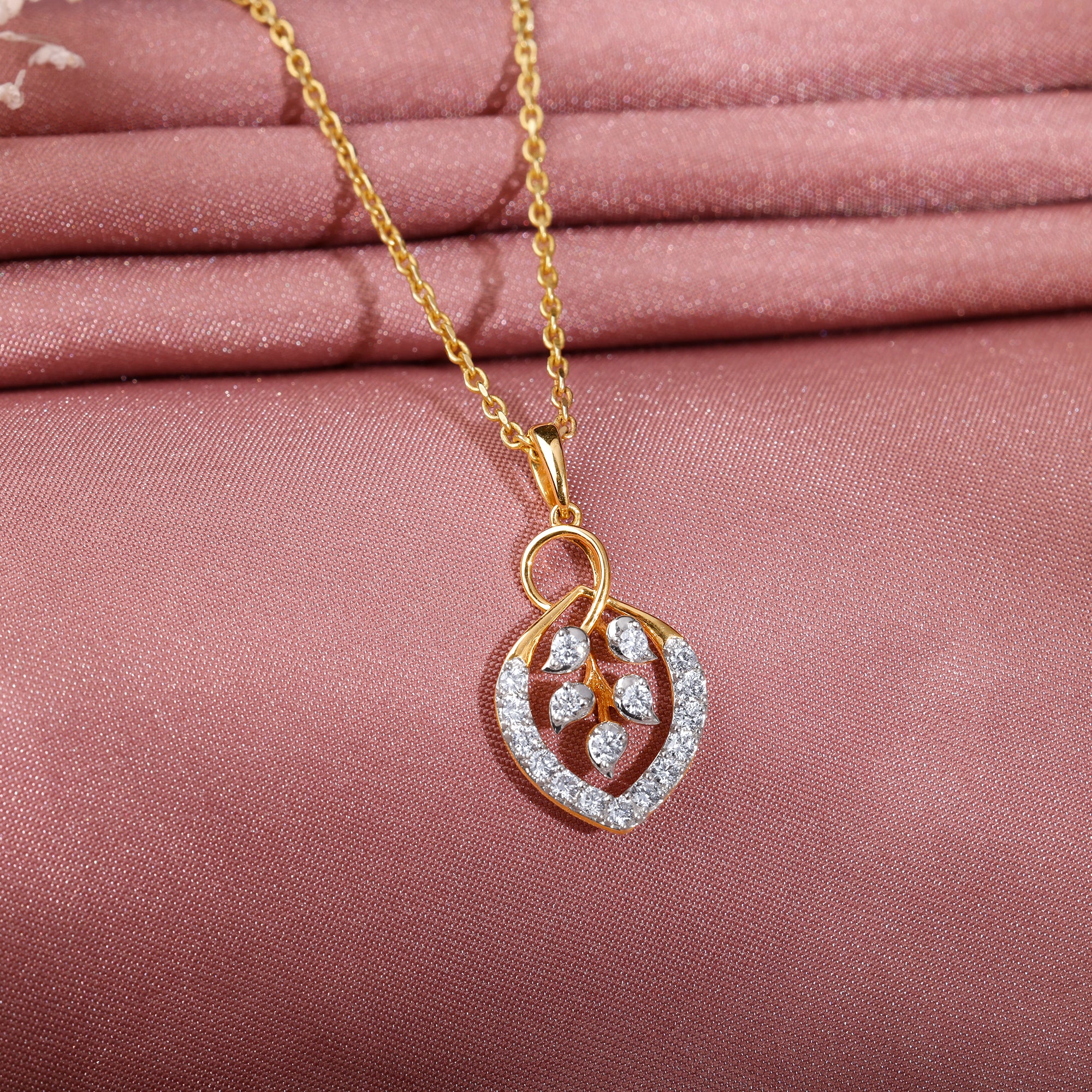Gold Blooming Vow Lab Grown Diamond Pendant - Image 2