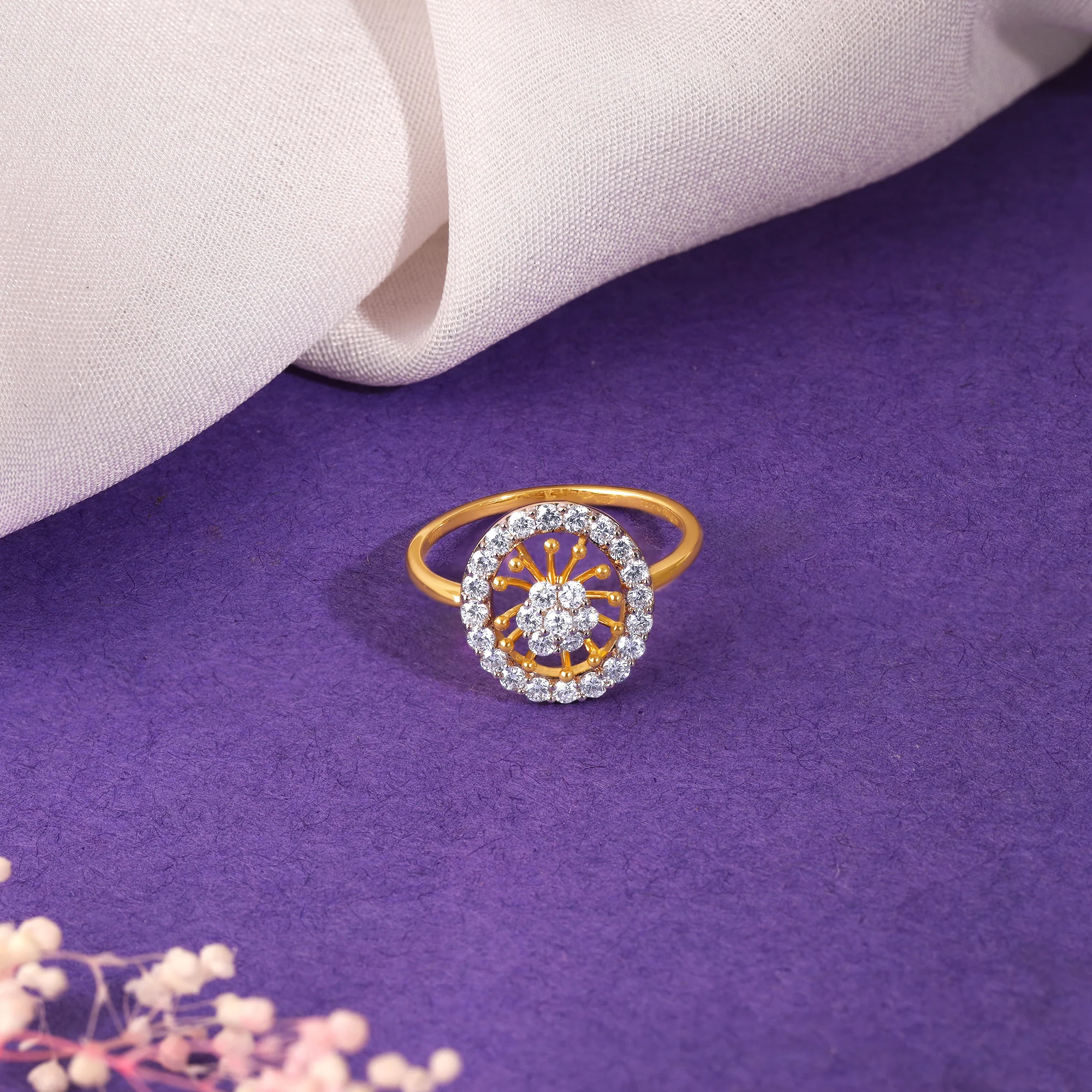 Gold Bloomwheel Lab Grown Diamond Ring - Image 2