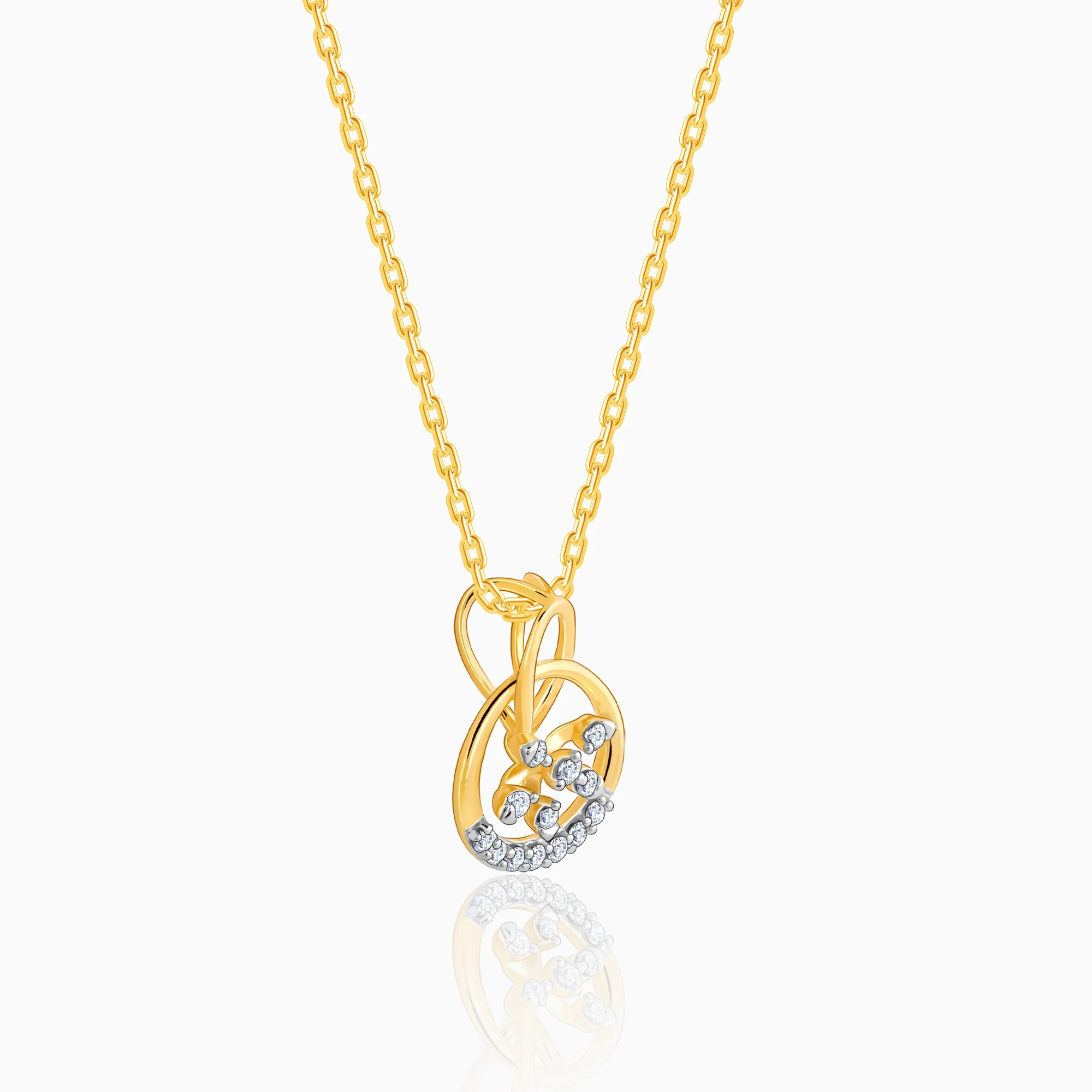 Gold Bloomy Diamond Pendant - Image 4