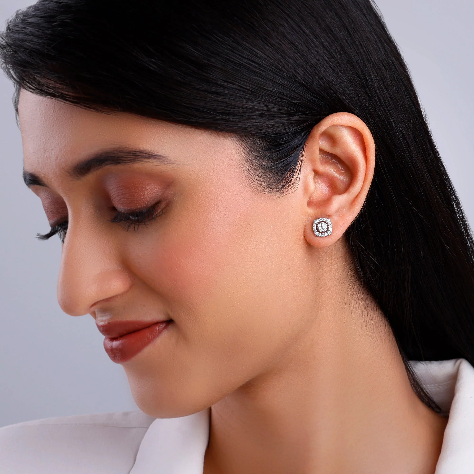 Gold Blossom Blend Diamond Earrings - Image 3