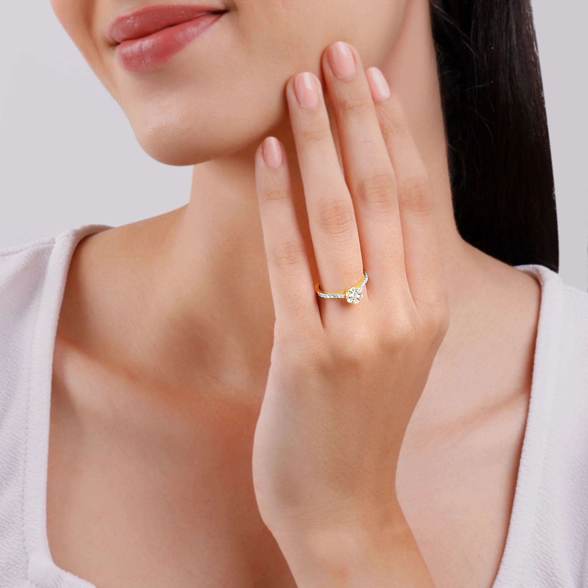 Gold Blossom Radiance Diamond Ring - Image 3