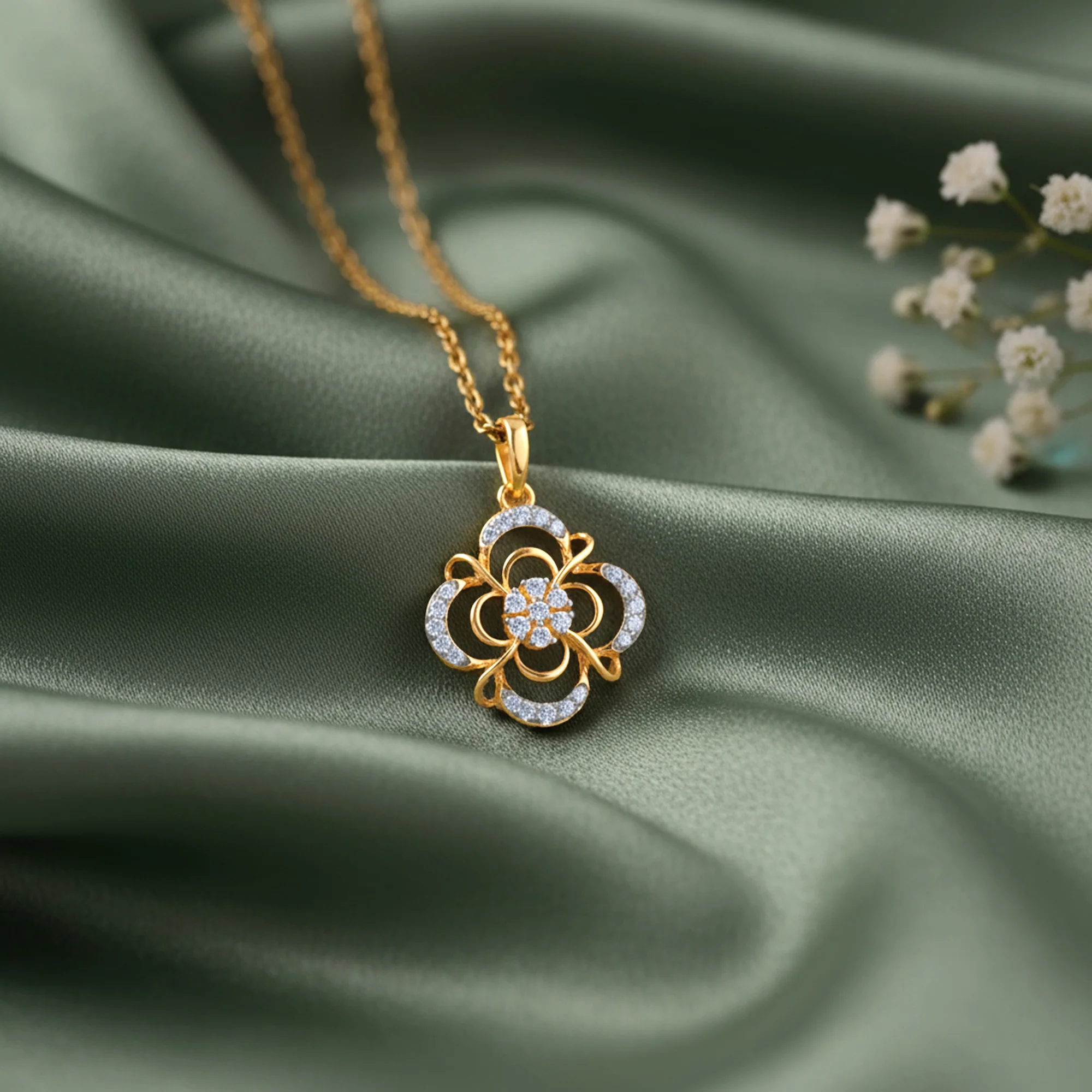 Gold Blossom Twist Lab Grown Diamond - Image 2