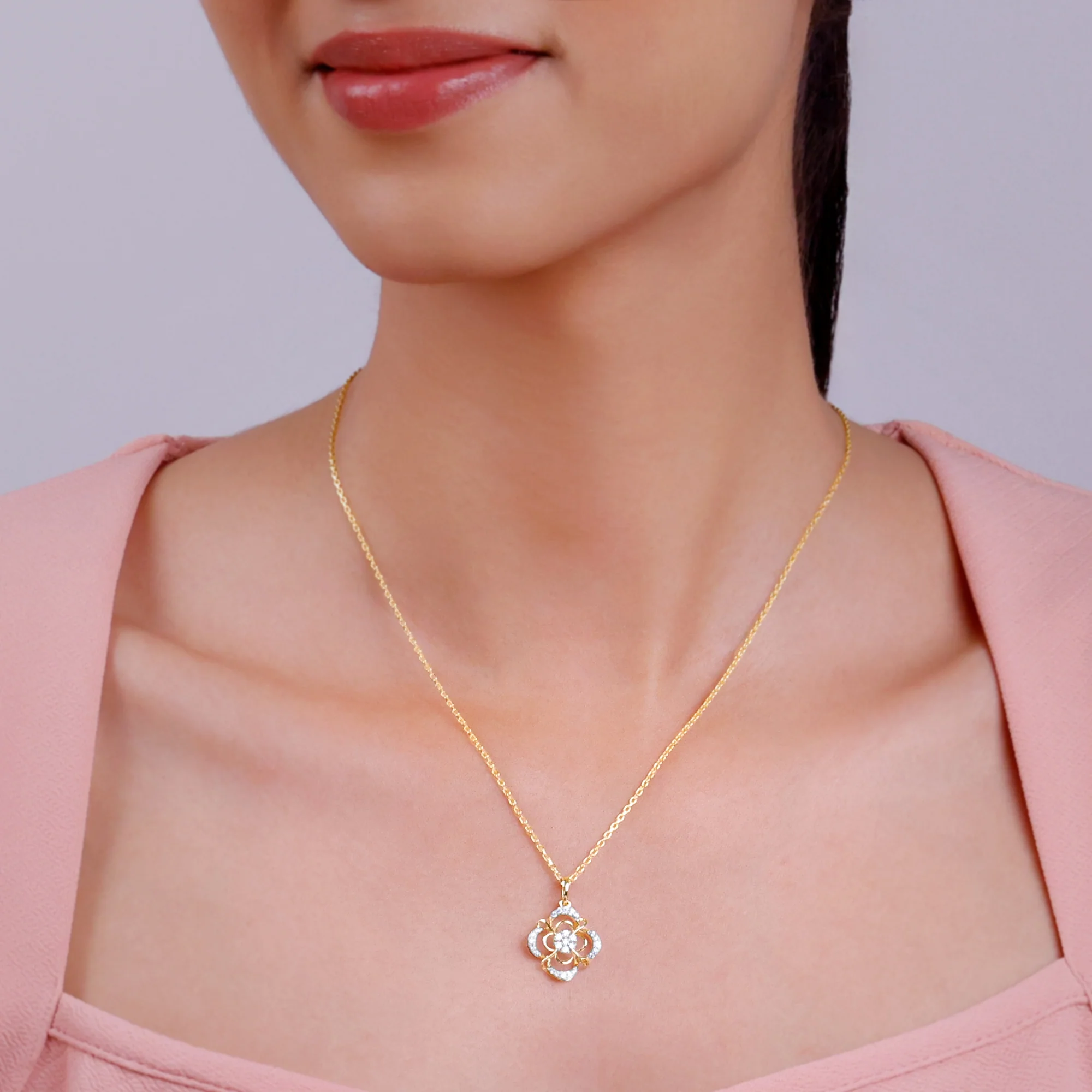 Gold Blossom Twist Lab Grown Diamond - Image 3