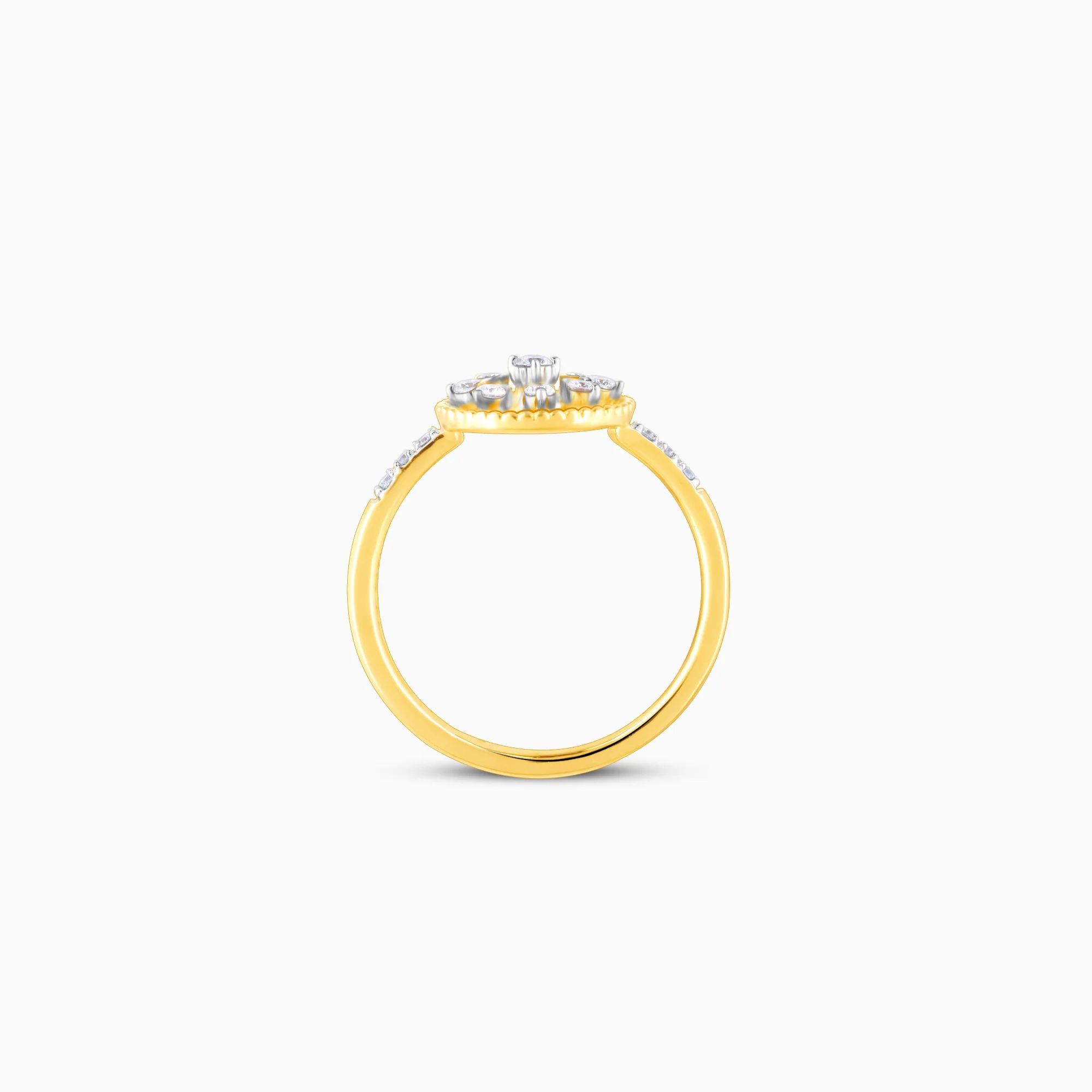 Gold Blossoming Flower Diamond Ring - Image 5