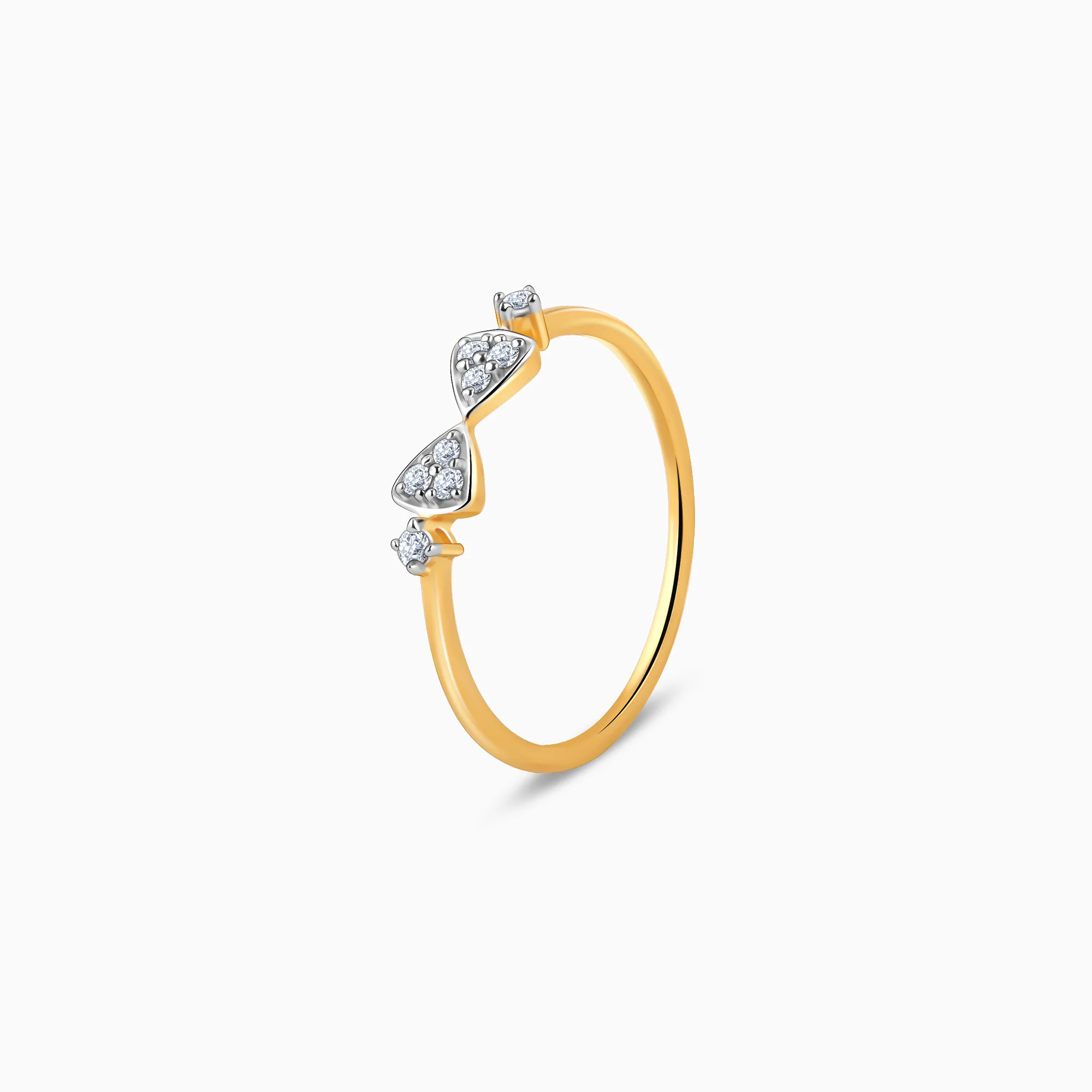 Gold Bow tie Diamond Ring - Image 5