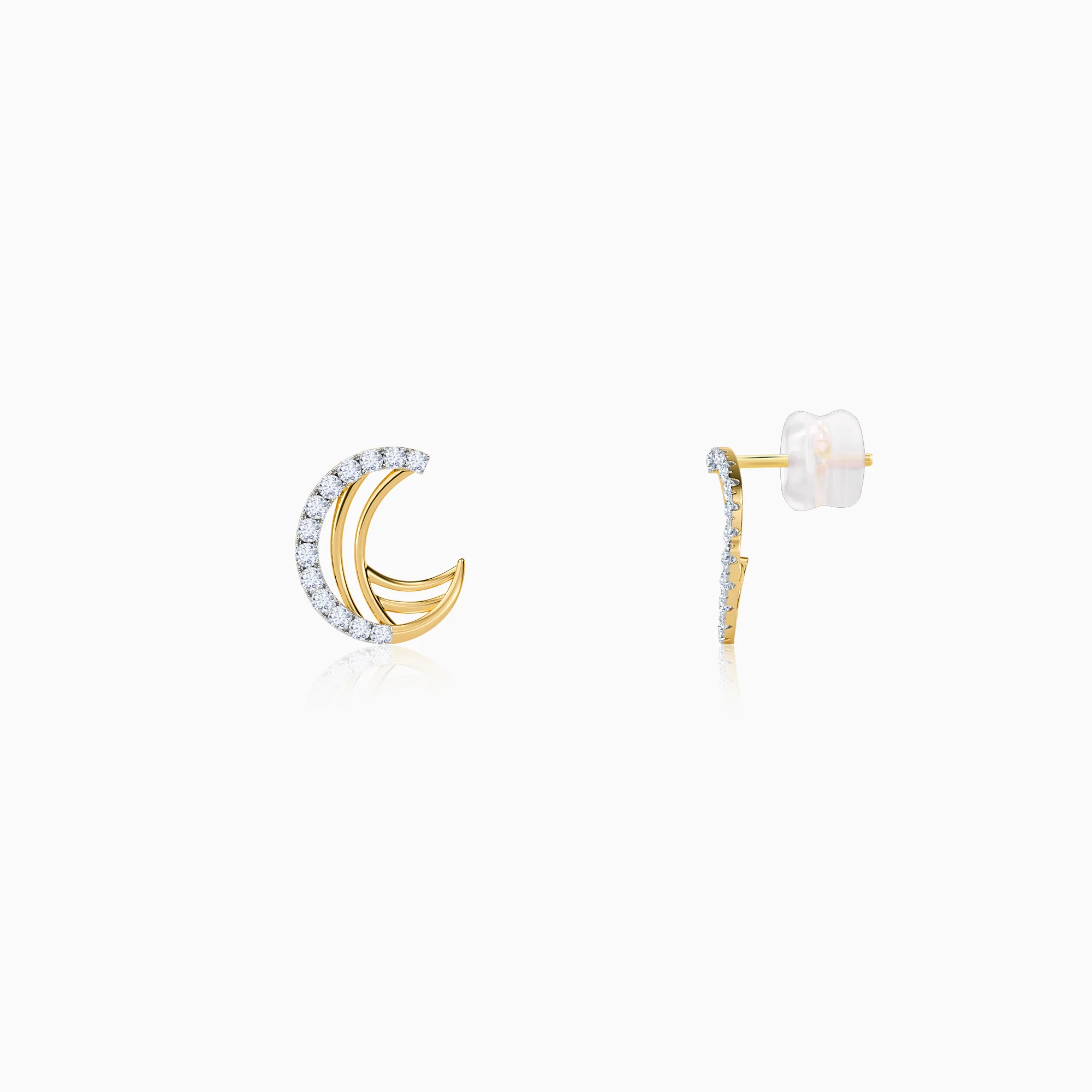 Gold Brigitte Lab Grown Diamond Earrings - Image 5