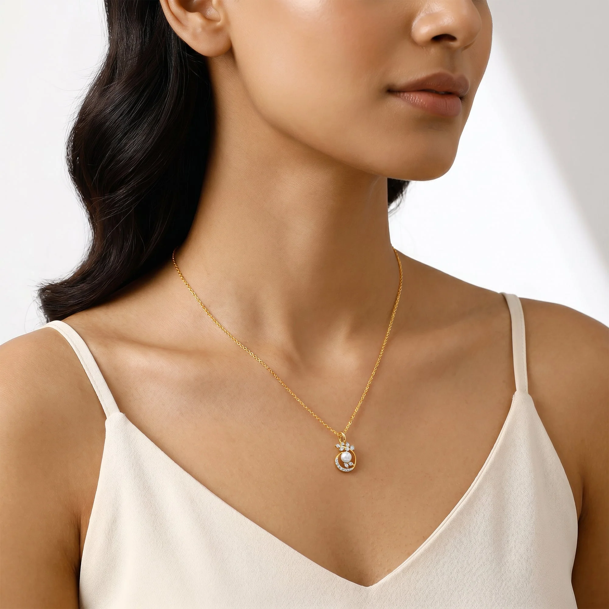 Gold Brume Lab Grown Diamond Pendant - Image 3