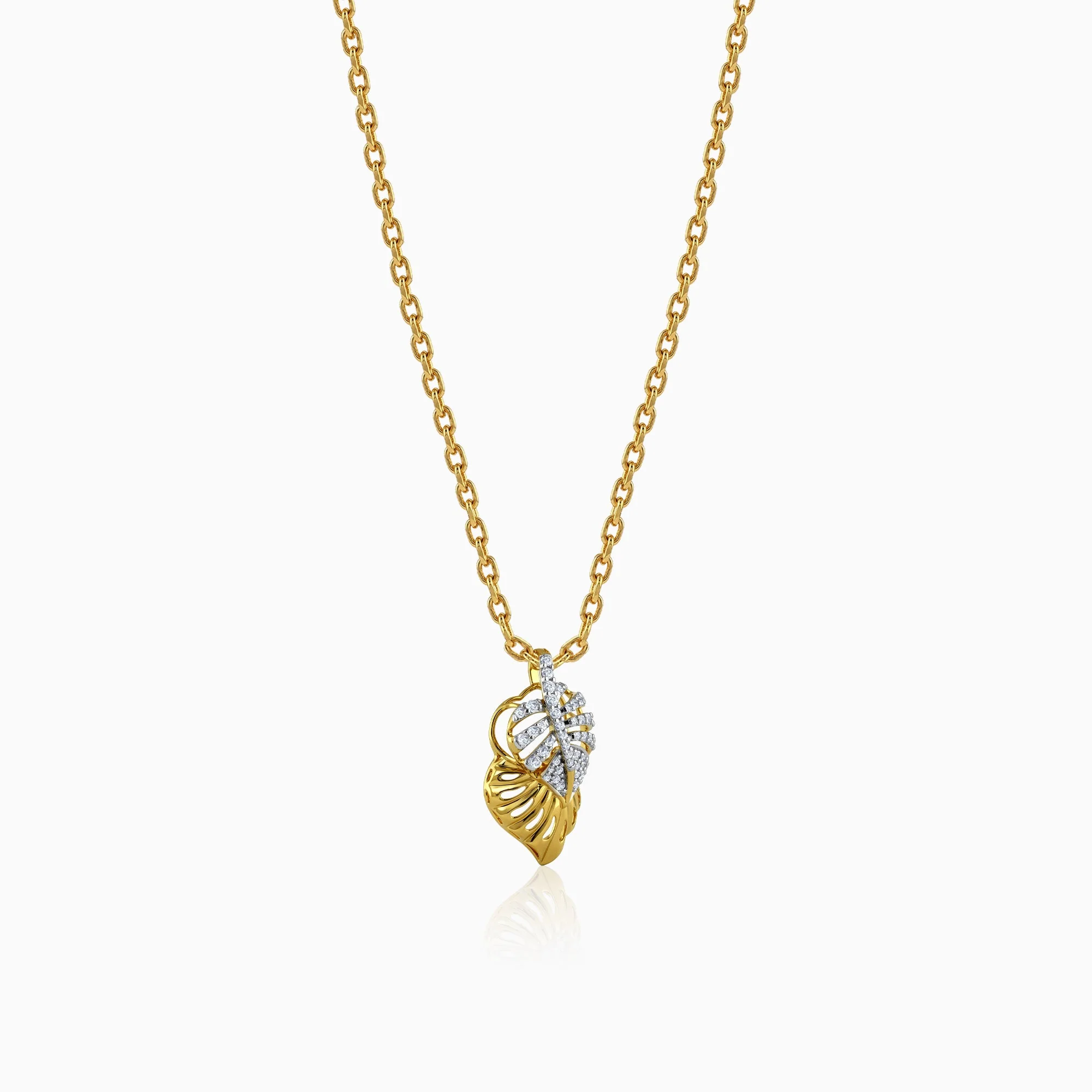 Gold Camomille Lab Grown Diamond Pendant - Image 4