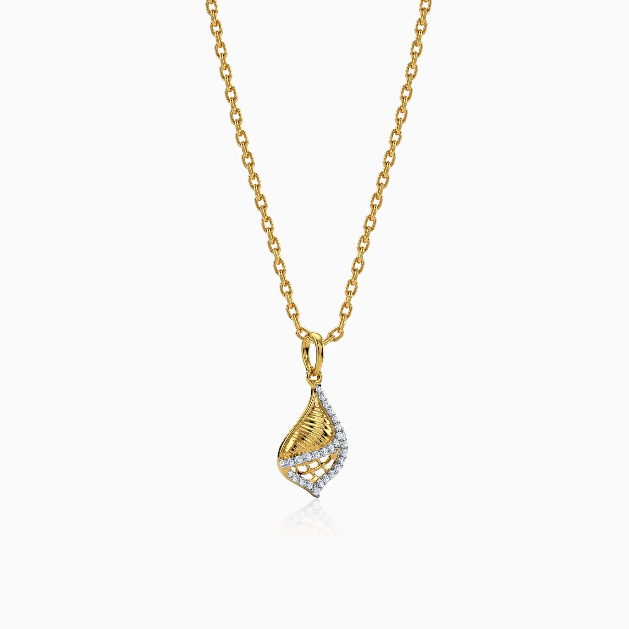 Gold Carey Lab Grown Diamond Pendant - Image 4