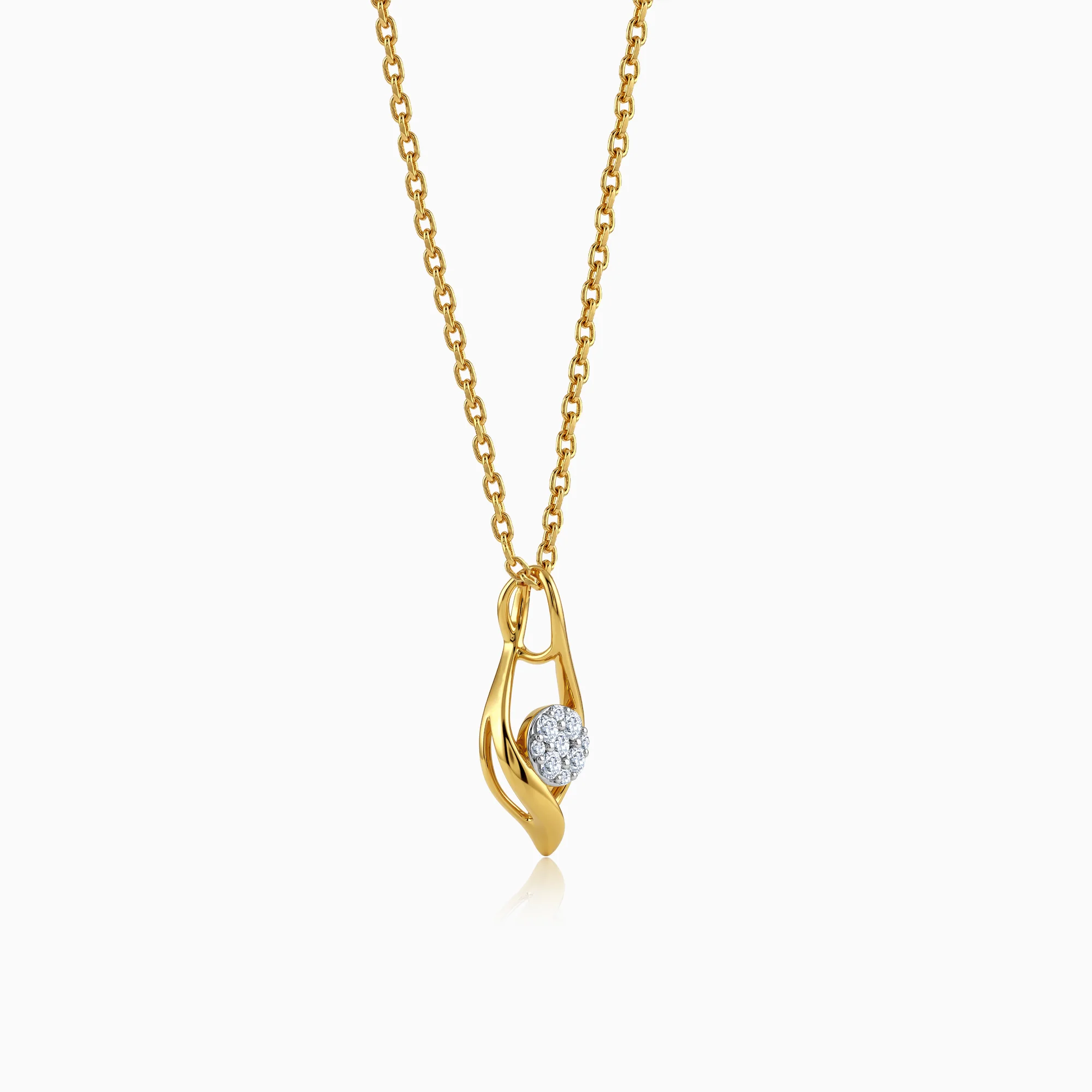 Gold Celeste Infinity Lab Grown Diamond Pendant - Image 4