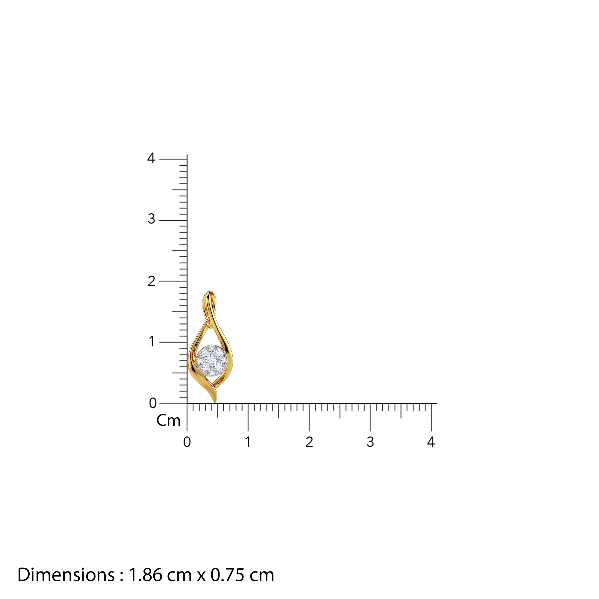 Gold Celeste Infinity Lab Grown Diamond Pendant - Image 5