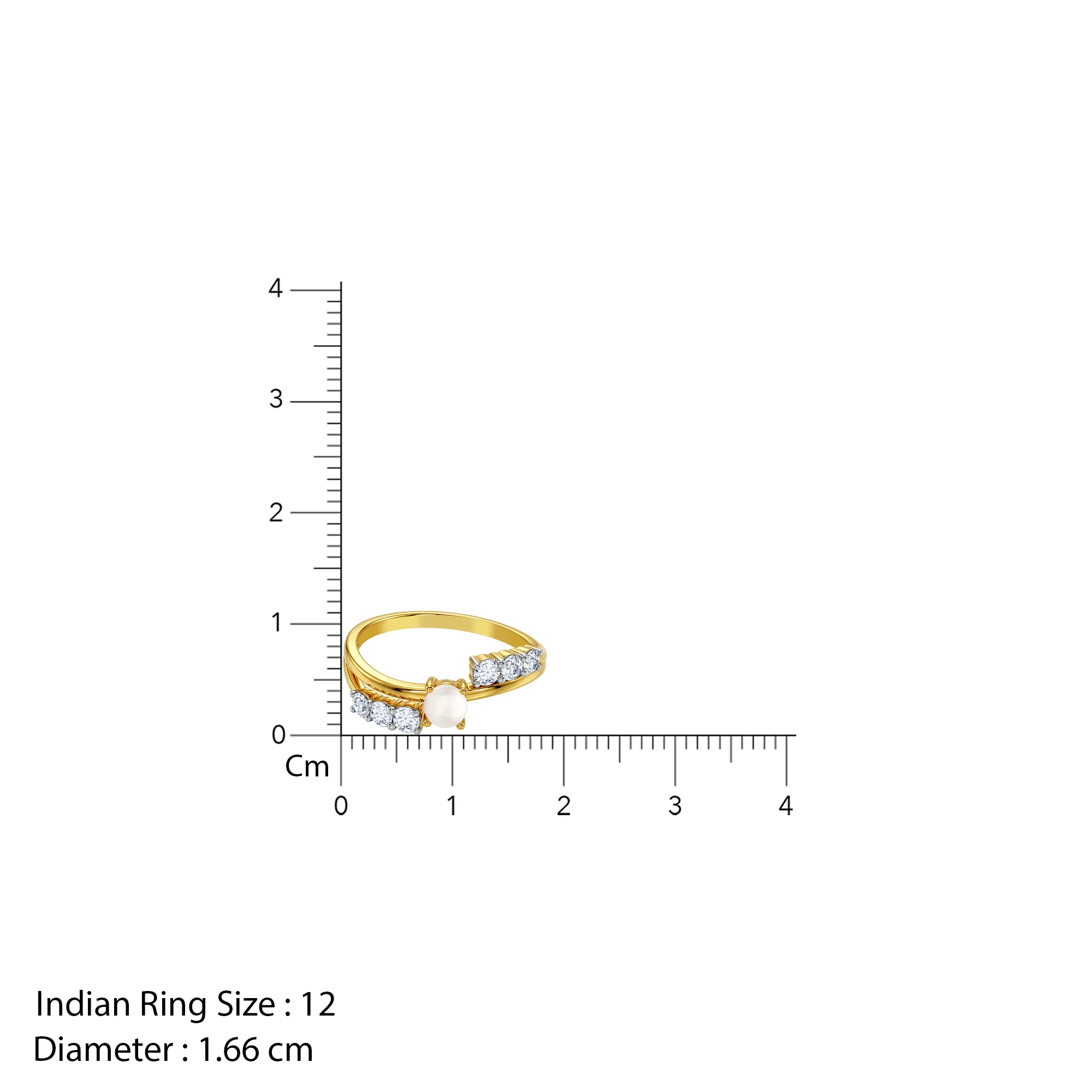 Gold Centre of Calm Lab Grown Diamond Ring (Size 12) - Image 5