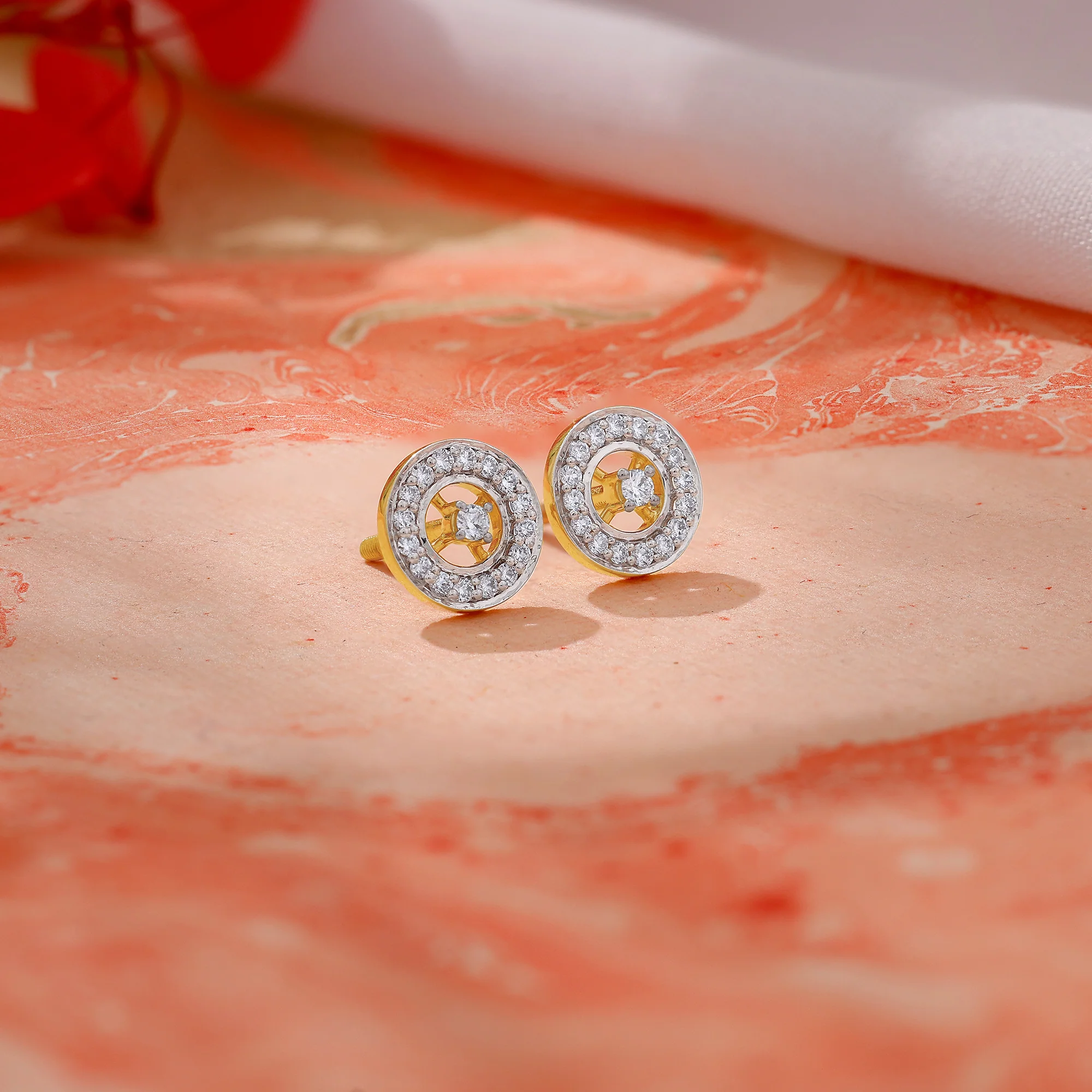Gold Centrepoint Lab Grown Diamond Earrings - Image 2