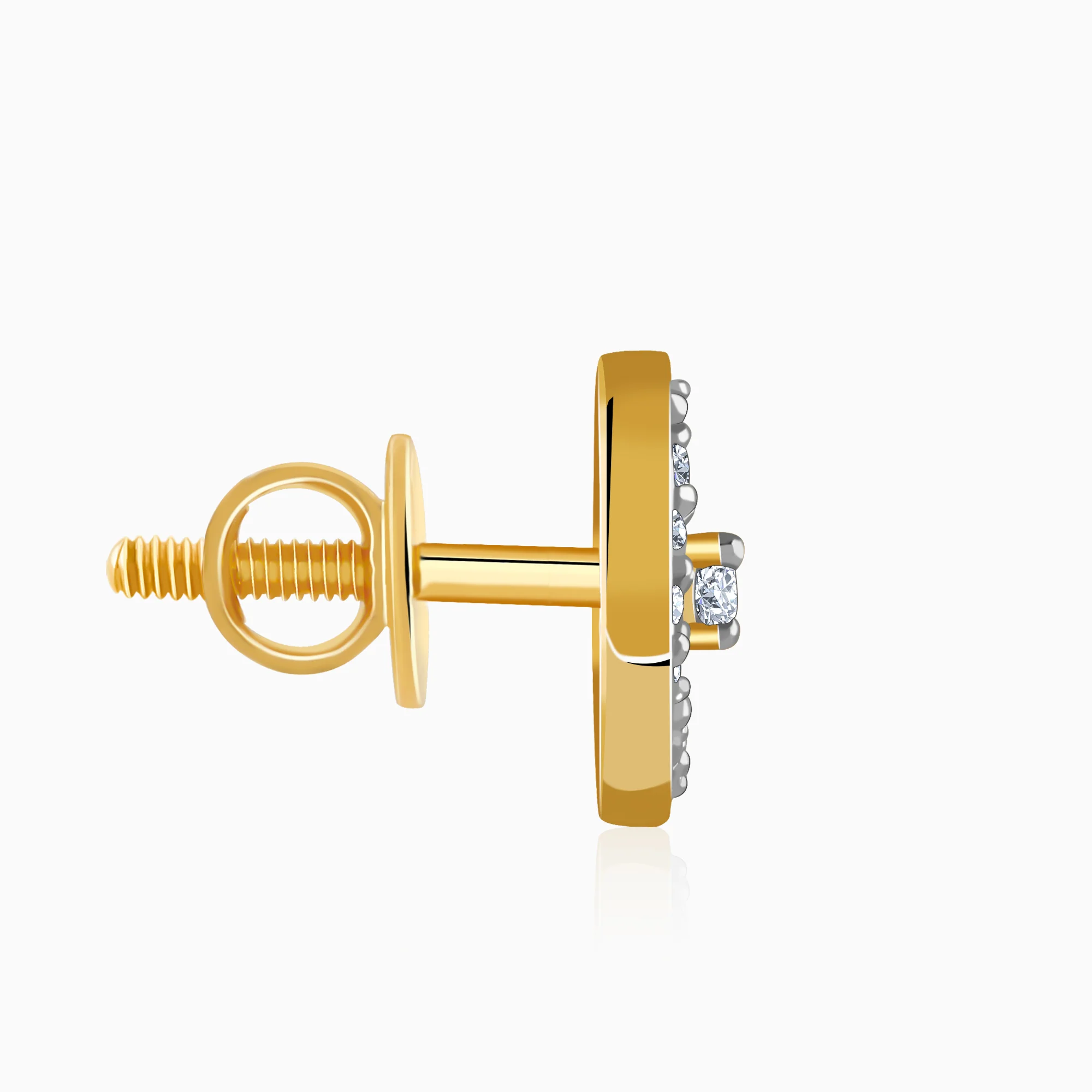 Gold Centrepoint Lab Grown Diamond Earrings - Image 5