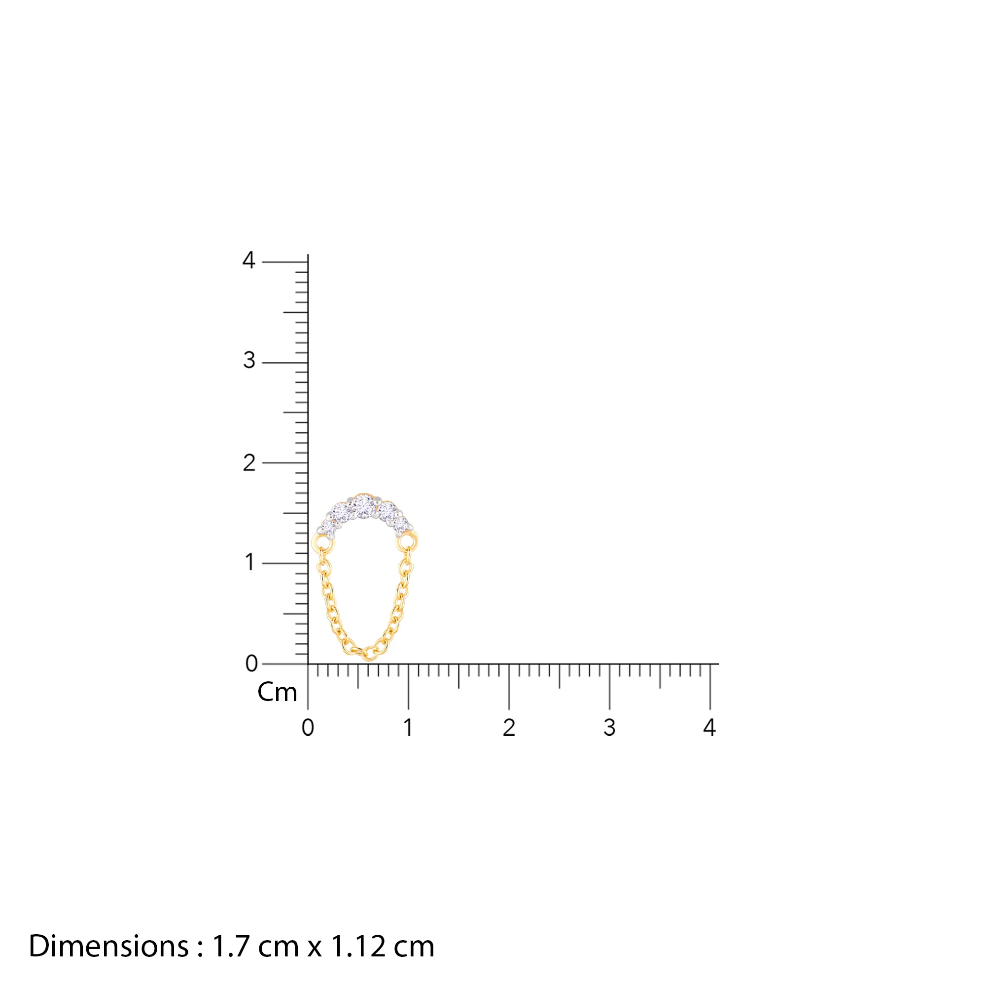 Gold Chained Charisma Diamond Earrings - Image 6