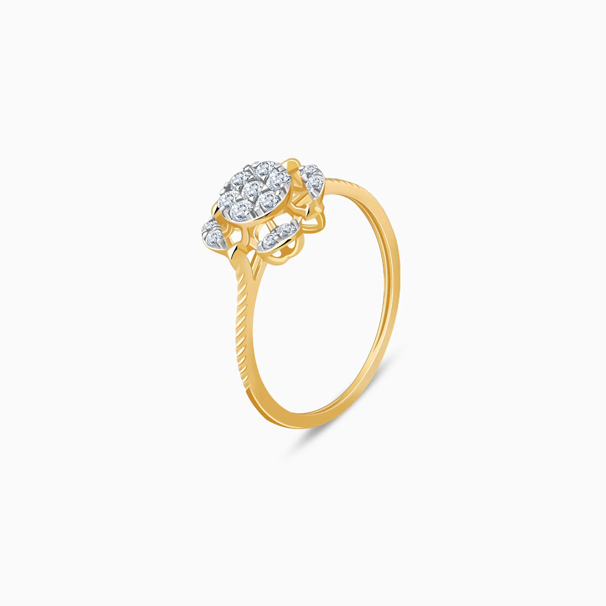 Gold Chakra Lab Grown Diamond Ring - Image 4