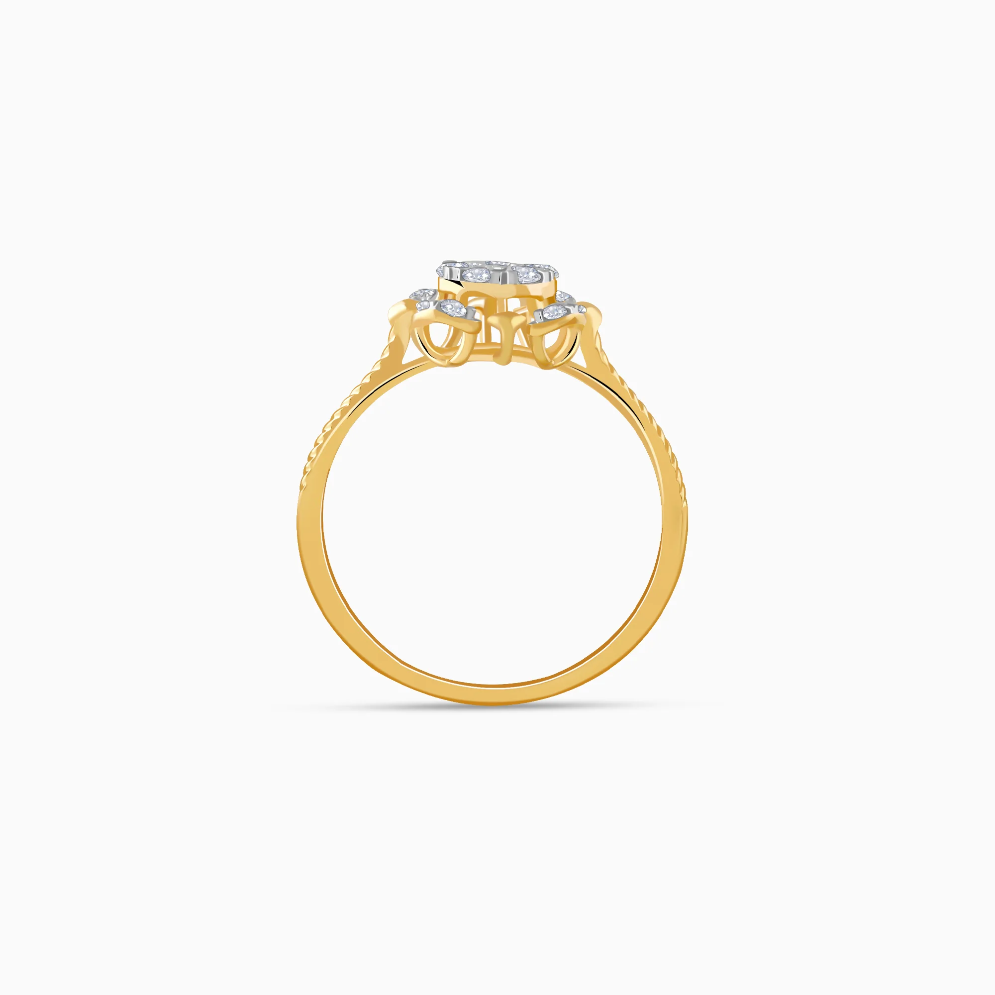 Gold Chakra Lab Grown Diamond Ring - Image 5