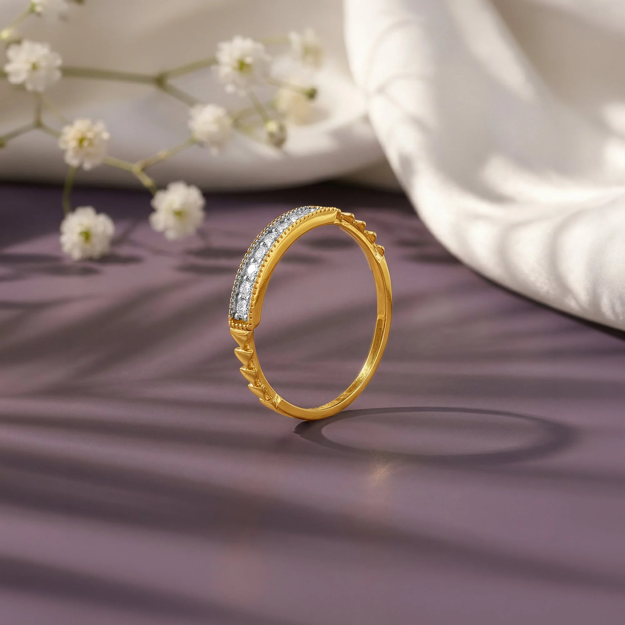 Gold Channel Set Lab grown Diamond Ring (Size 12) - Image 2