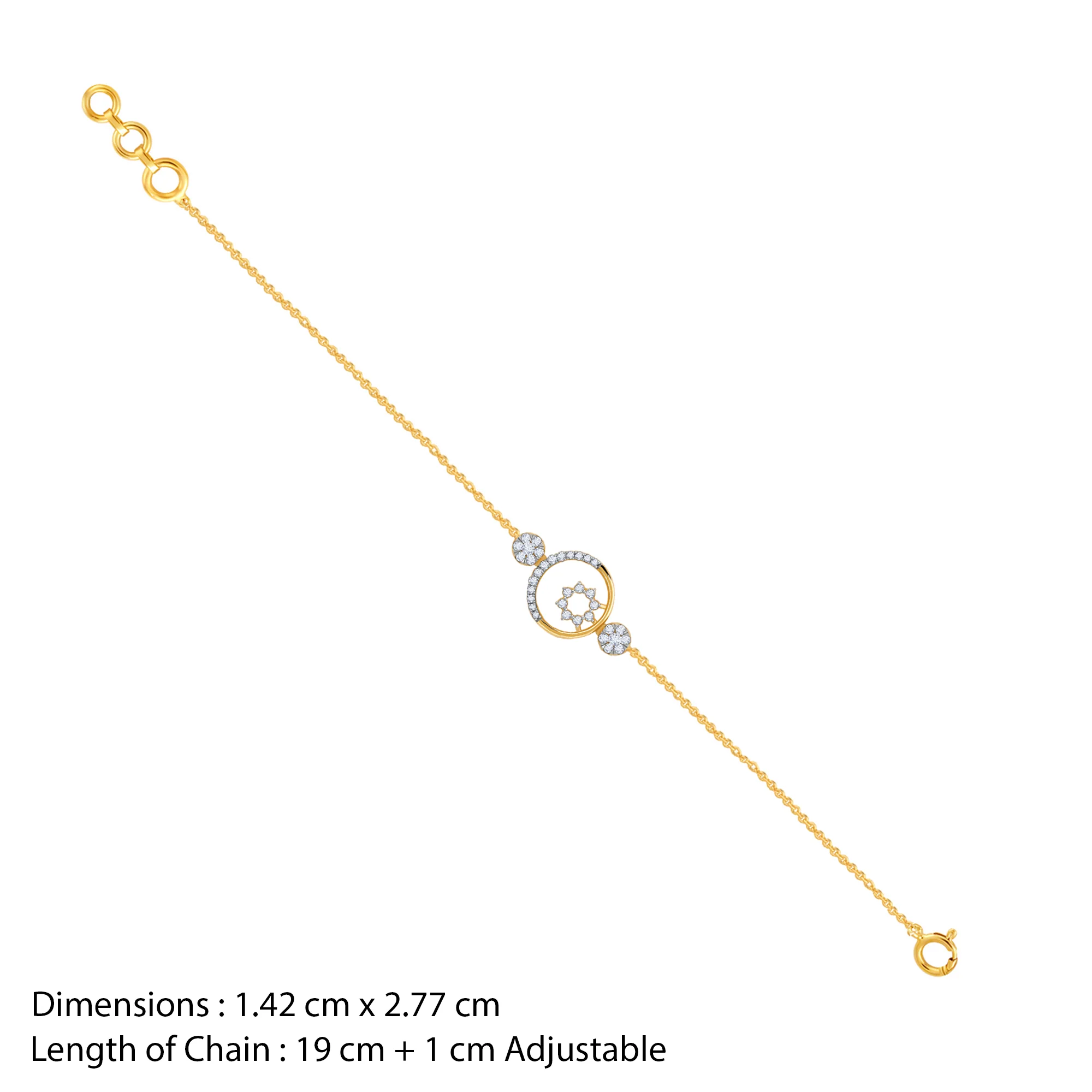 Gold Circular Magic Diamond Bracelet - Image 5