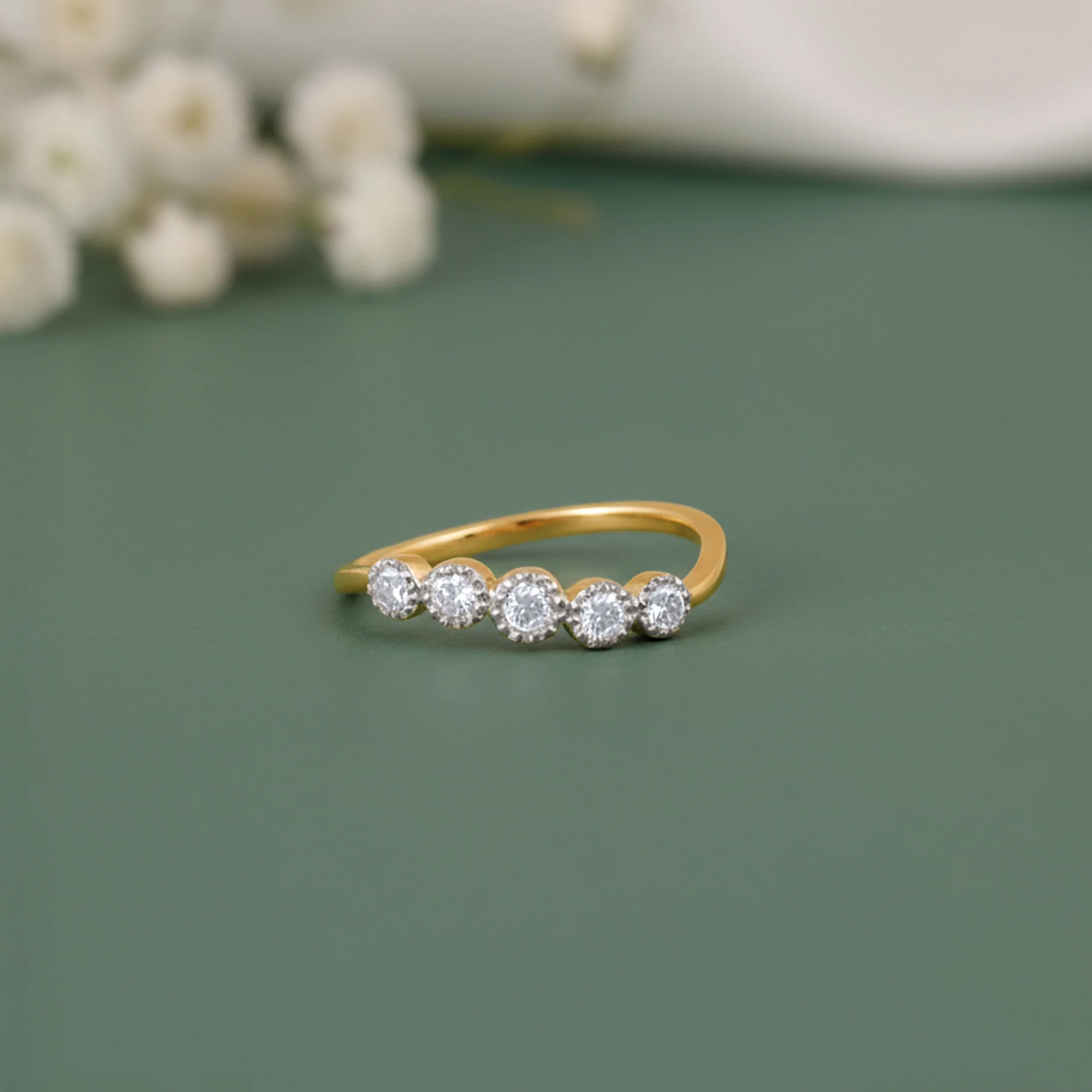 Gold Classic Bezel Lab Grown Diamond Ring - Image 2