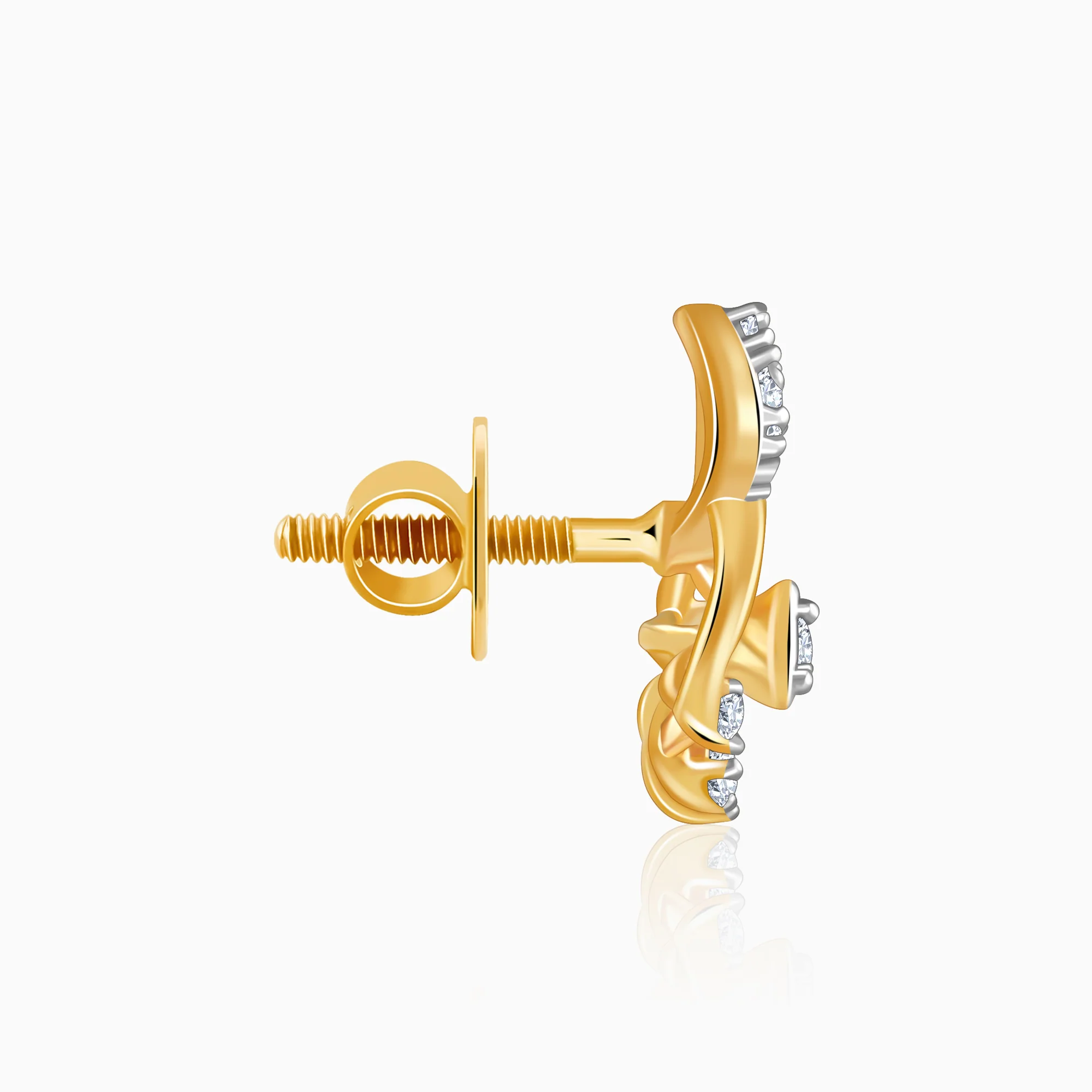 Gold Classic Gleam Lab Grown Diamond Earrings - Image 5