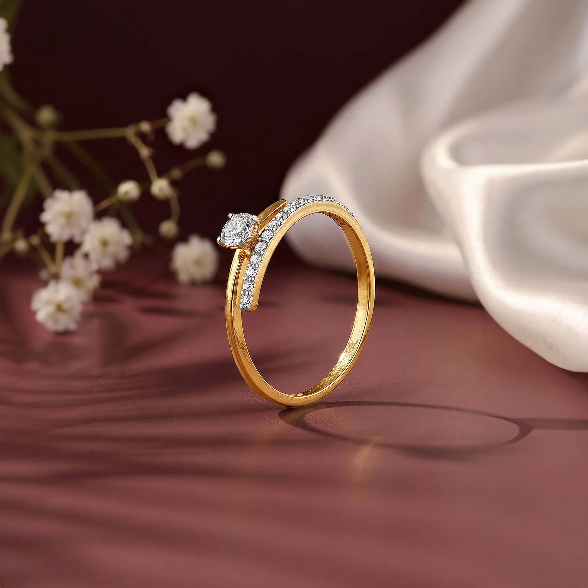 Gold Classic Path Lab Grown Diamond Ring (Size 12) - Image 2