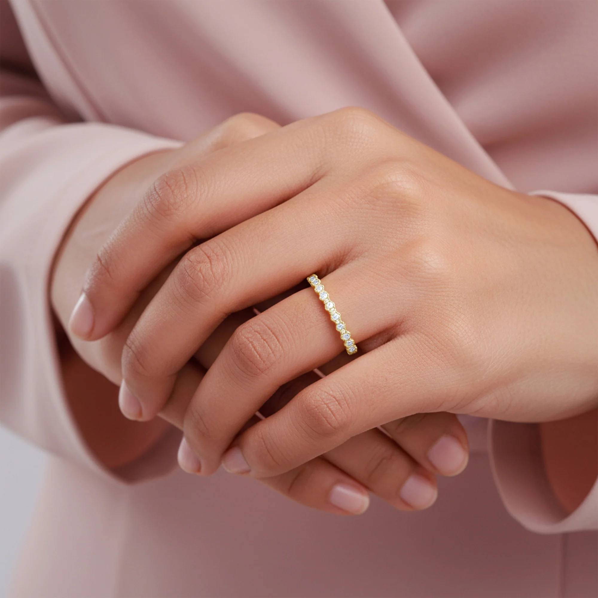 Gold Classic Whisper Lab Grown Diamond Ring - Image 3