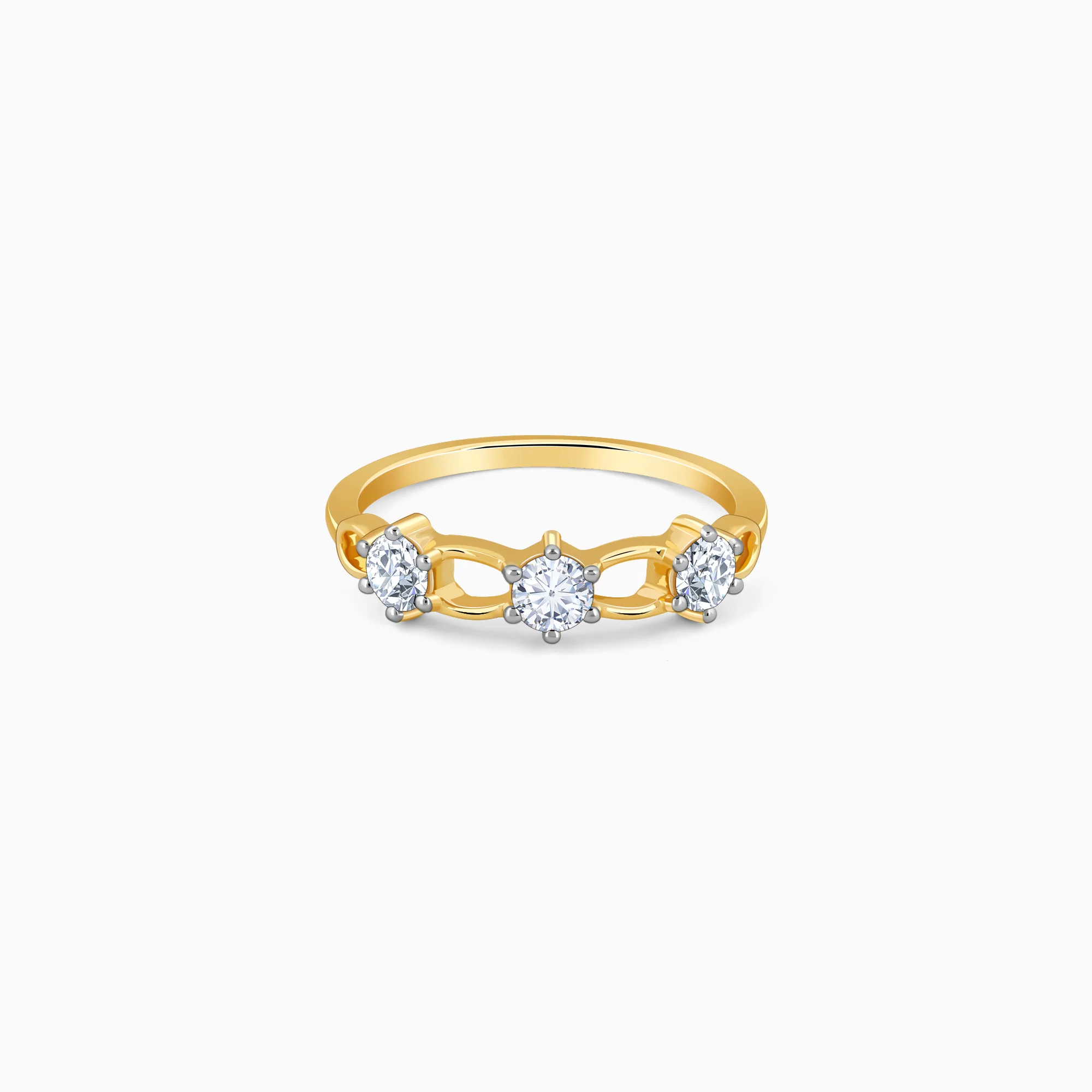 Gold Contentment Solitaire Diamond Ring