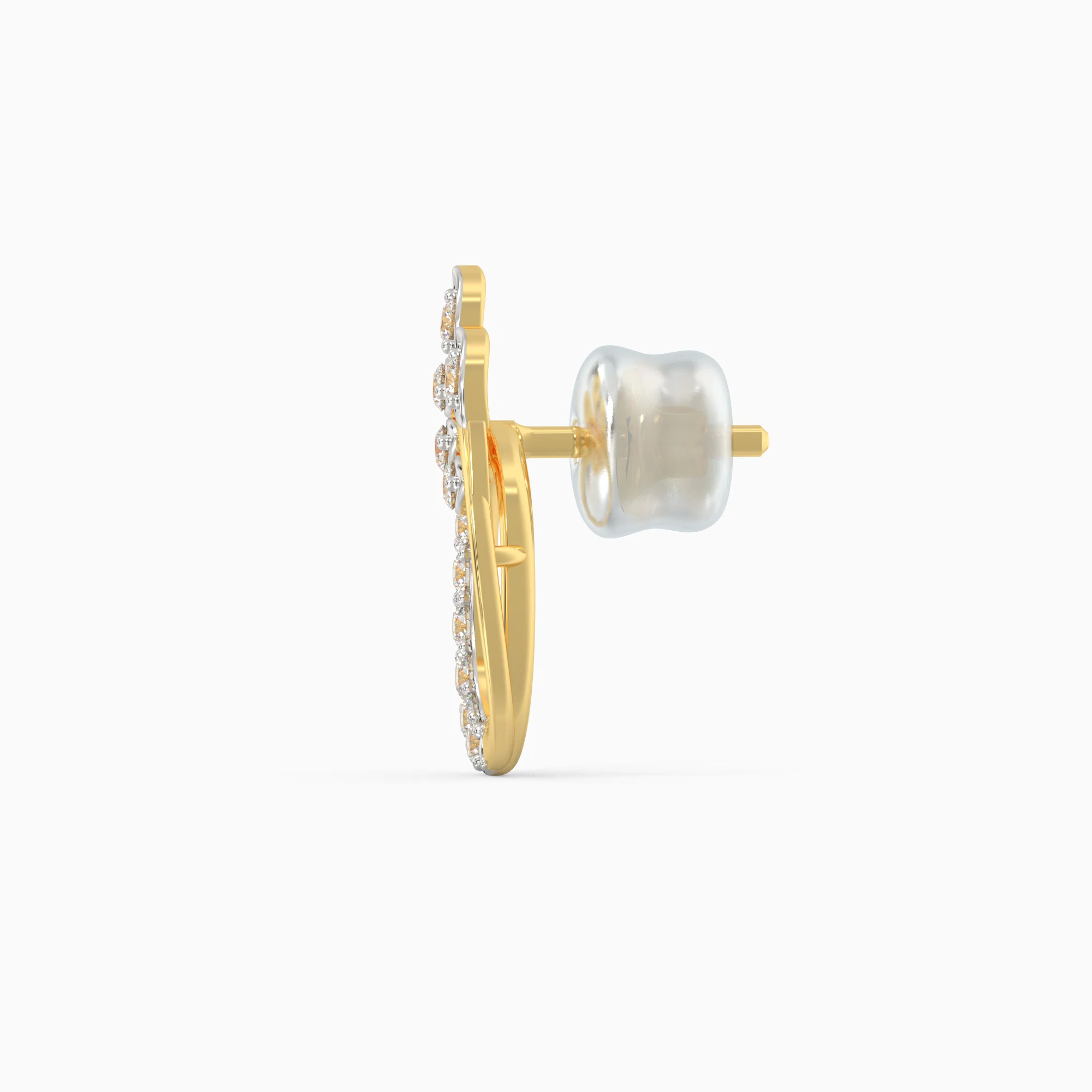 Gold Corsage Diamond Earrings - Image 5