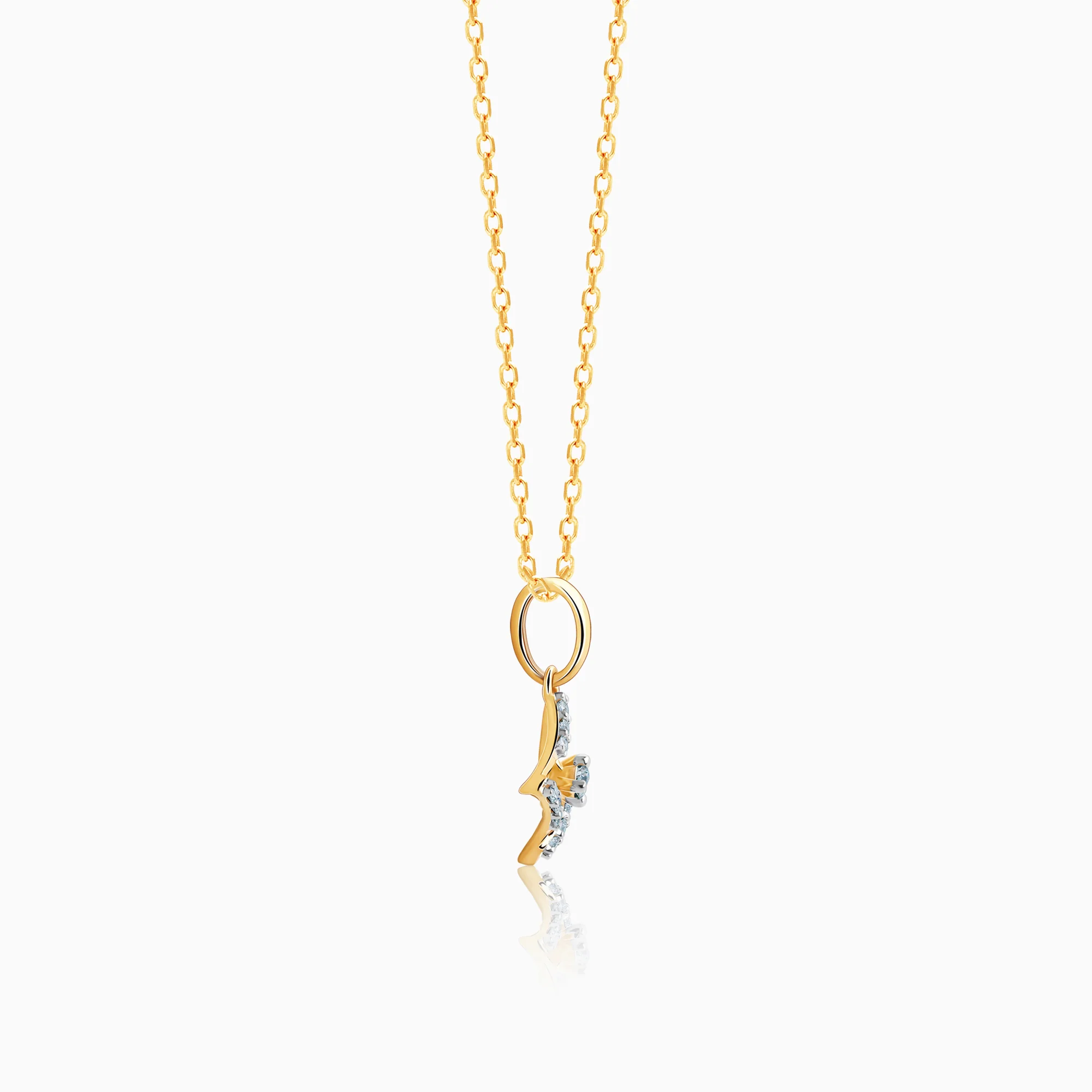Gold Cradle Diamond Pendant - Image 4