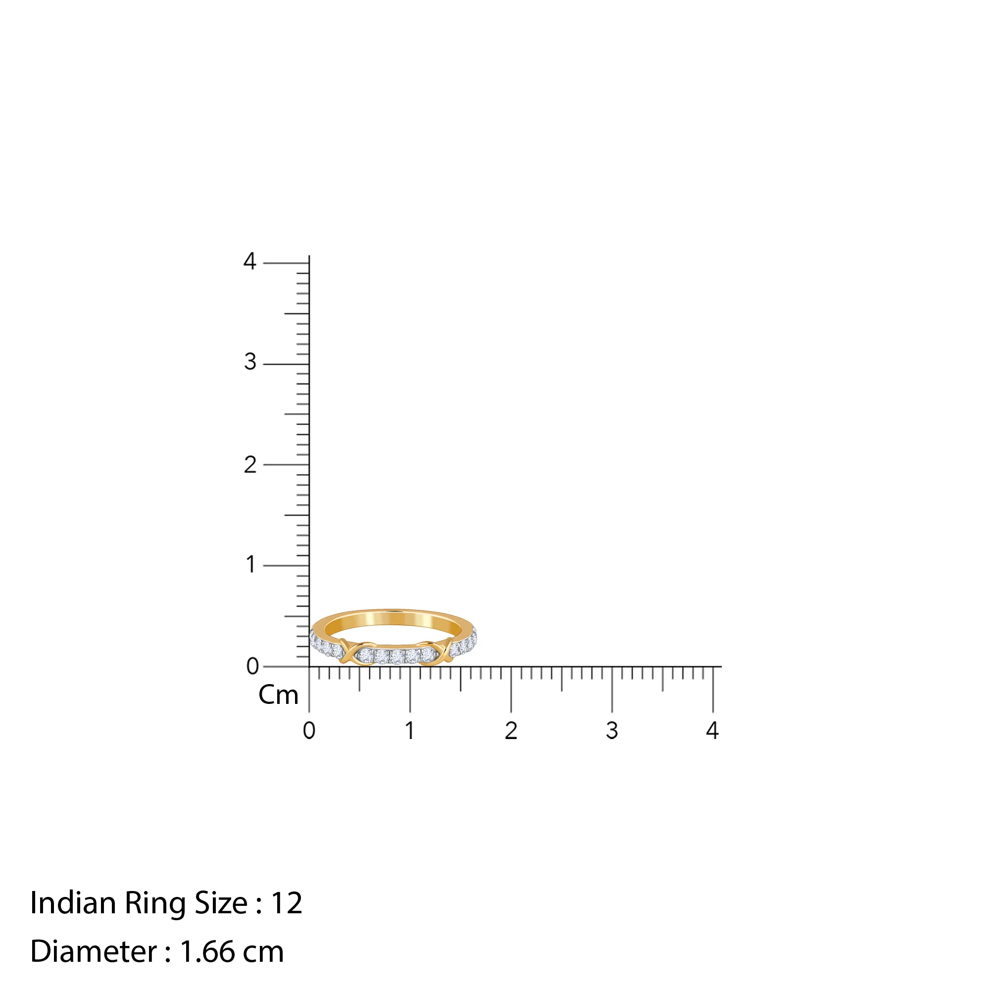 Gold Crossroads Channel Lab Grown Diamond Ring - Image 6