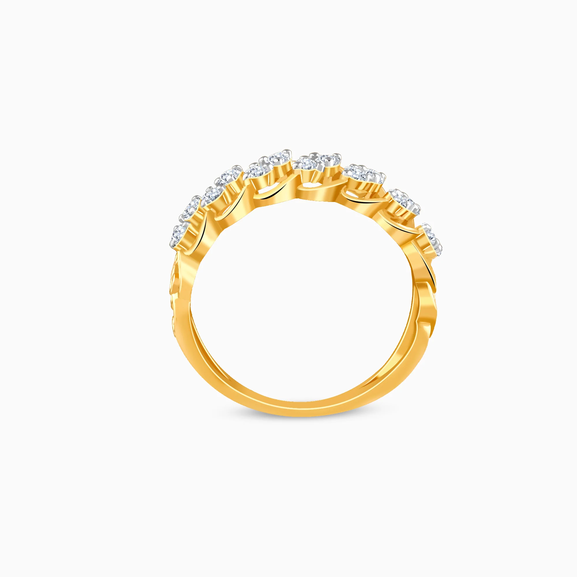 Gold Curl Lab Grown Diamond Ring - Image 5