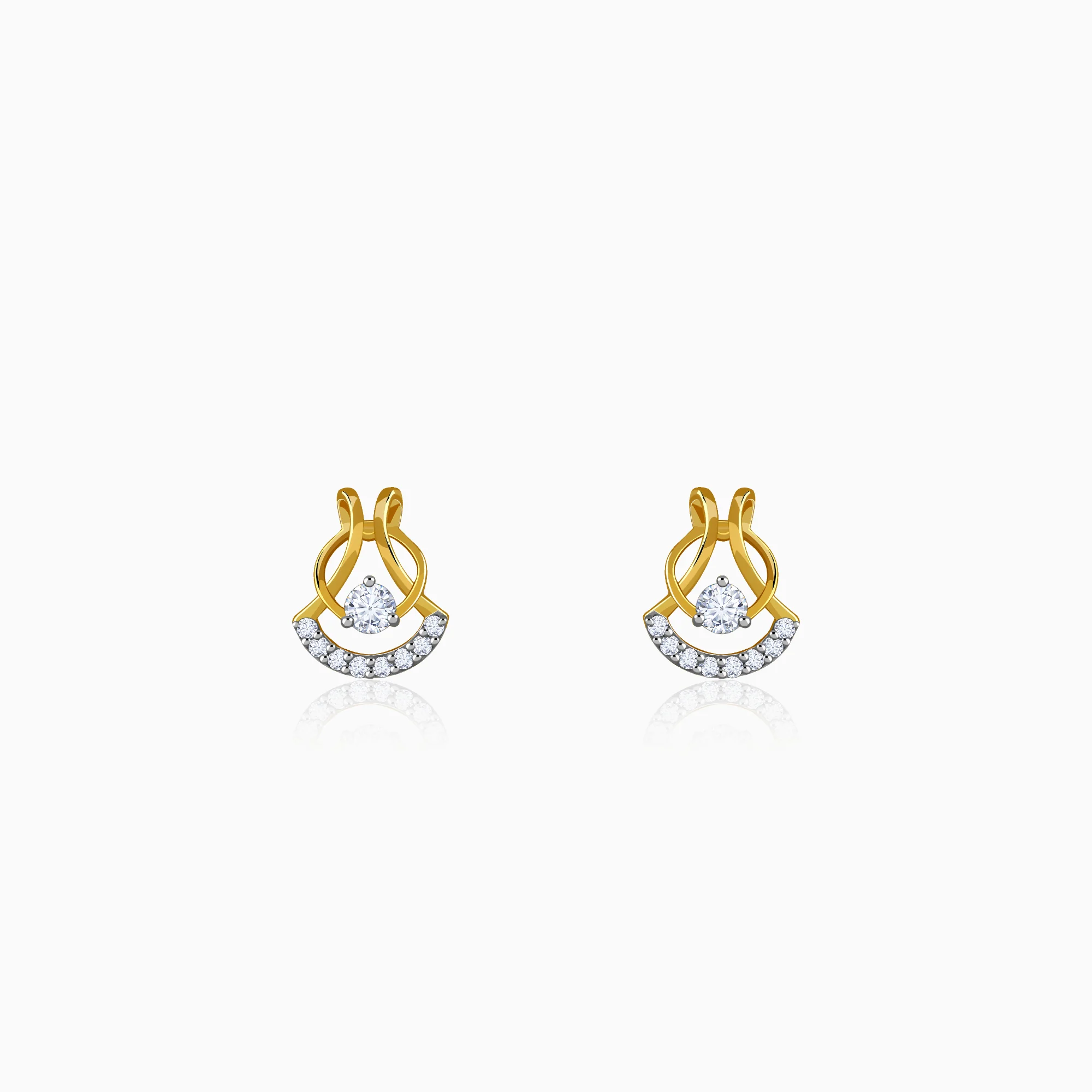 Gold Dancing Grace Lab Grown Diamond Earrings